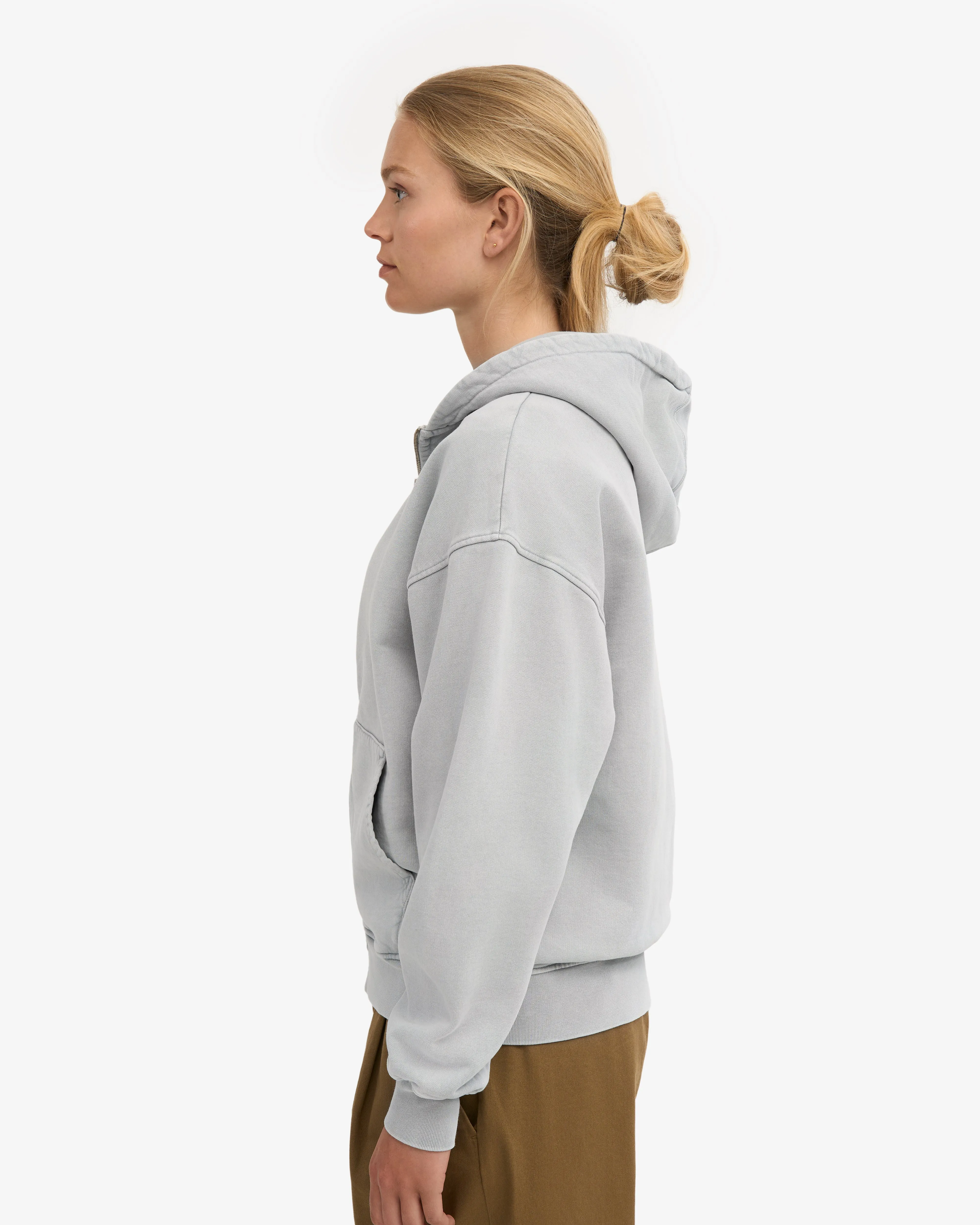 Organic Oversized Zip Hood - Faded Grey sold by Colorful Standard product image thumbnail 3
