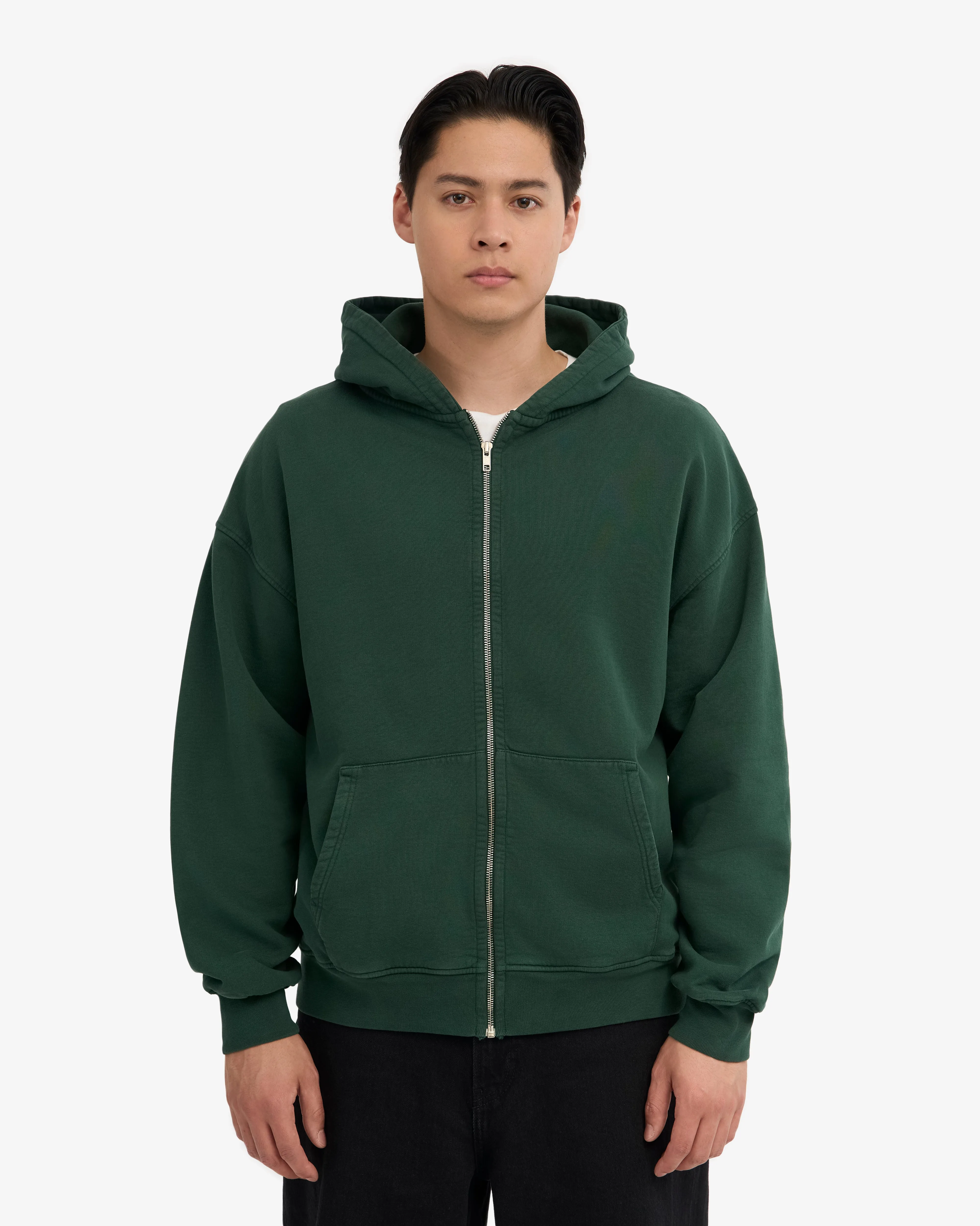 Organic Oversized Zip Hood - Emerald Green sold by Colorful Standard product image thumbnail 2