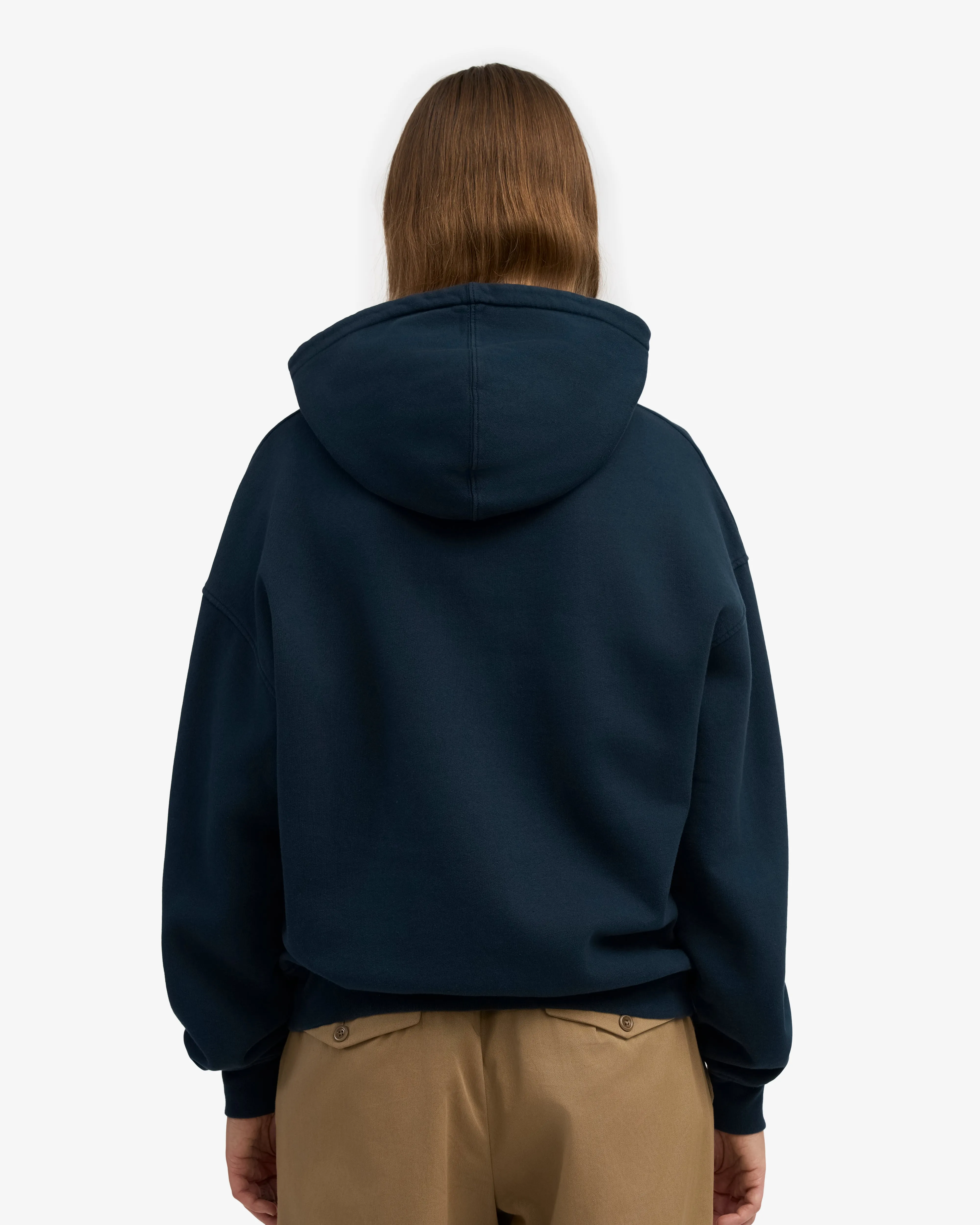 Organic Oversized Zip Hood - Navy Blue sold by Colorful Standard product image thumbnail 4