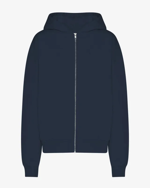 Organic Oversized Zip Hood - Navy Blue sold by Colorful Standard