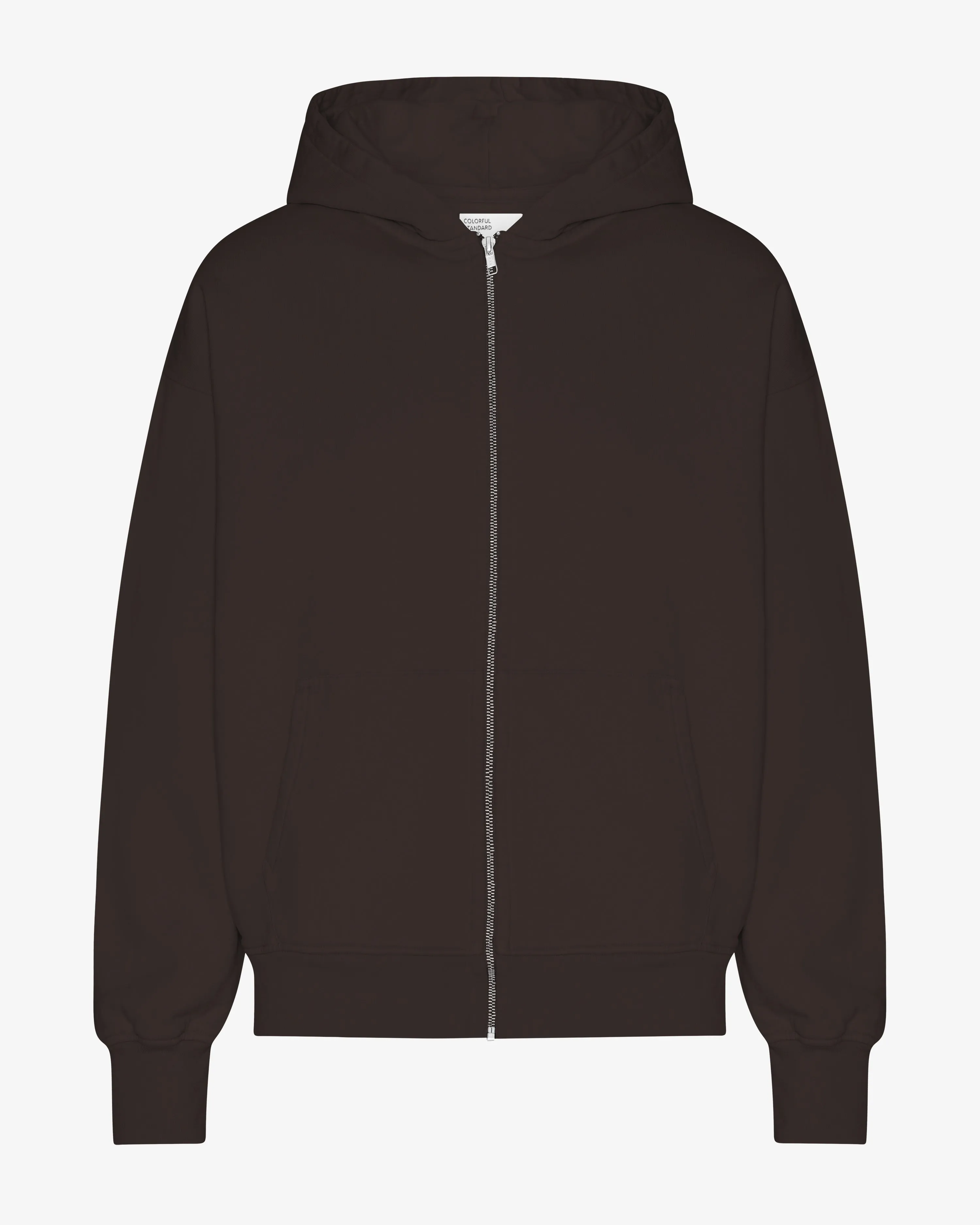Organic Oversized Zip Hood - Coffee Brown sold by Colorful Standard
