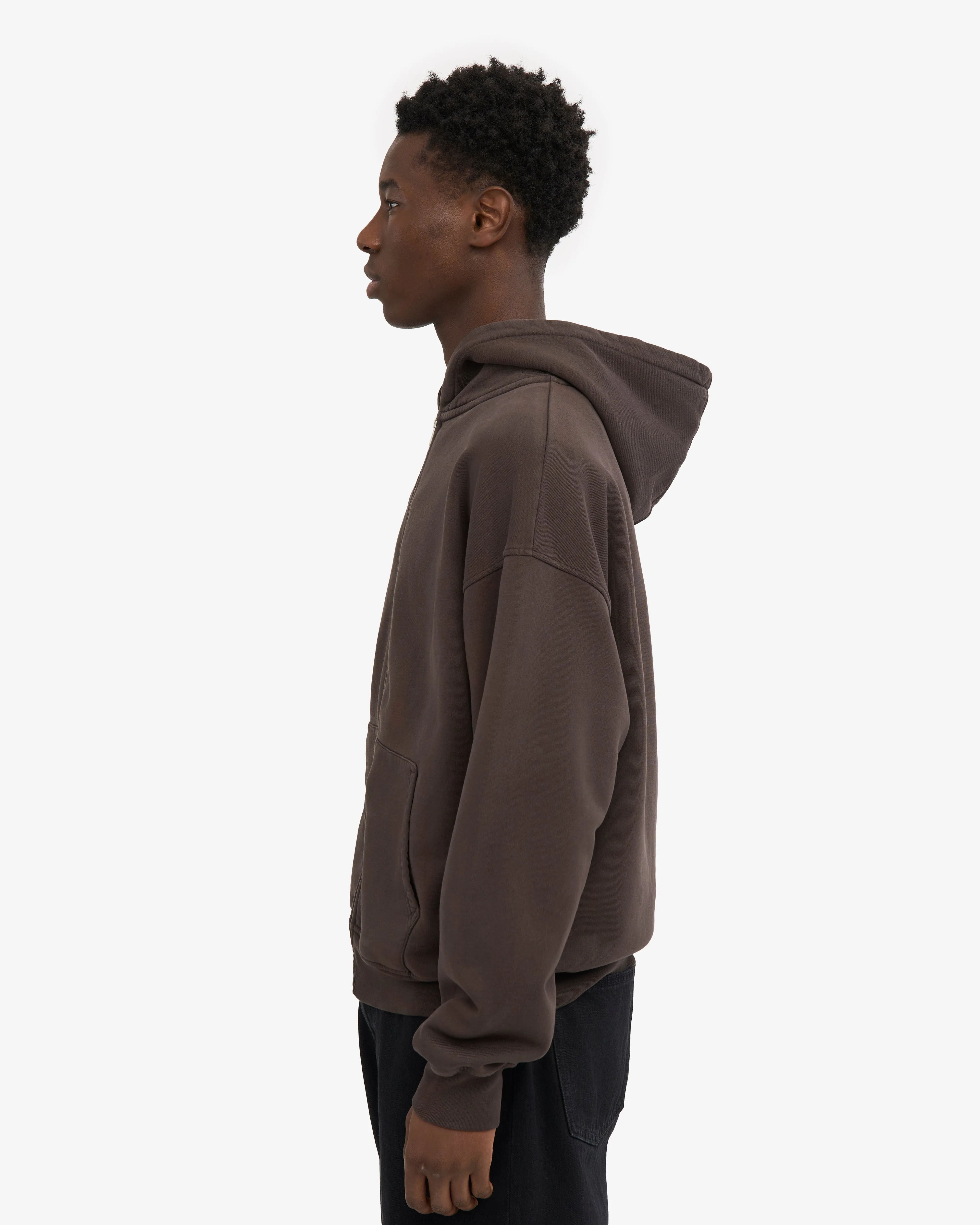 Organic Oversized Zip Hood - Coffee Brown sold by Colorful Standard product image thumbnail 3