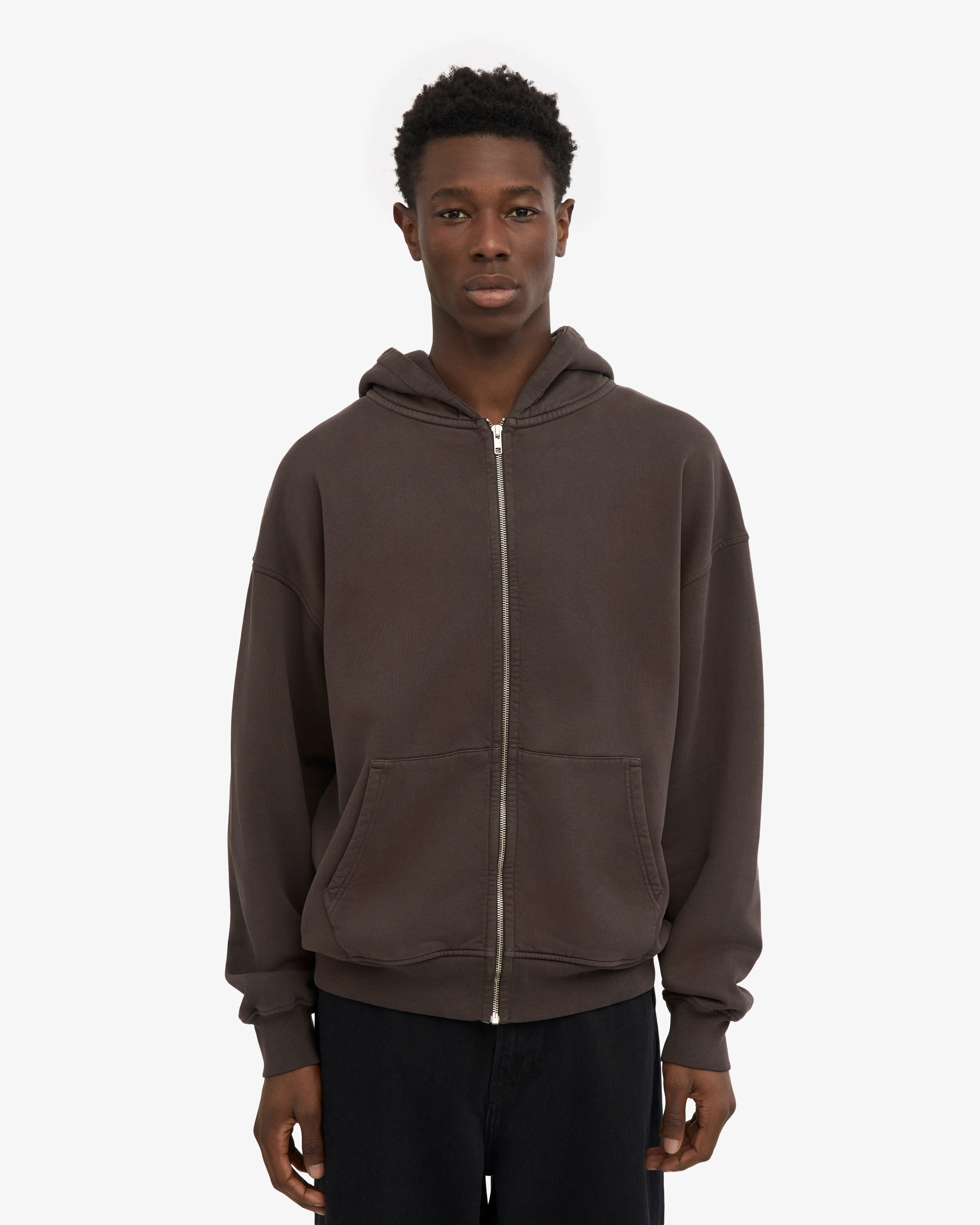 Organic Oversized Zip Hood - Coffee Brown sold by Colorful Standard product image thumbnail 2