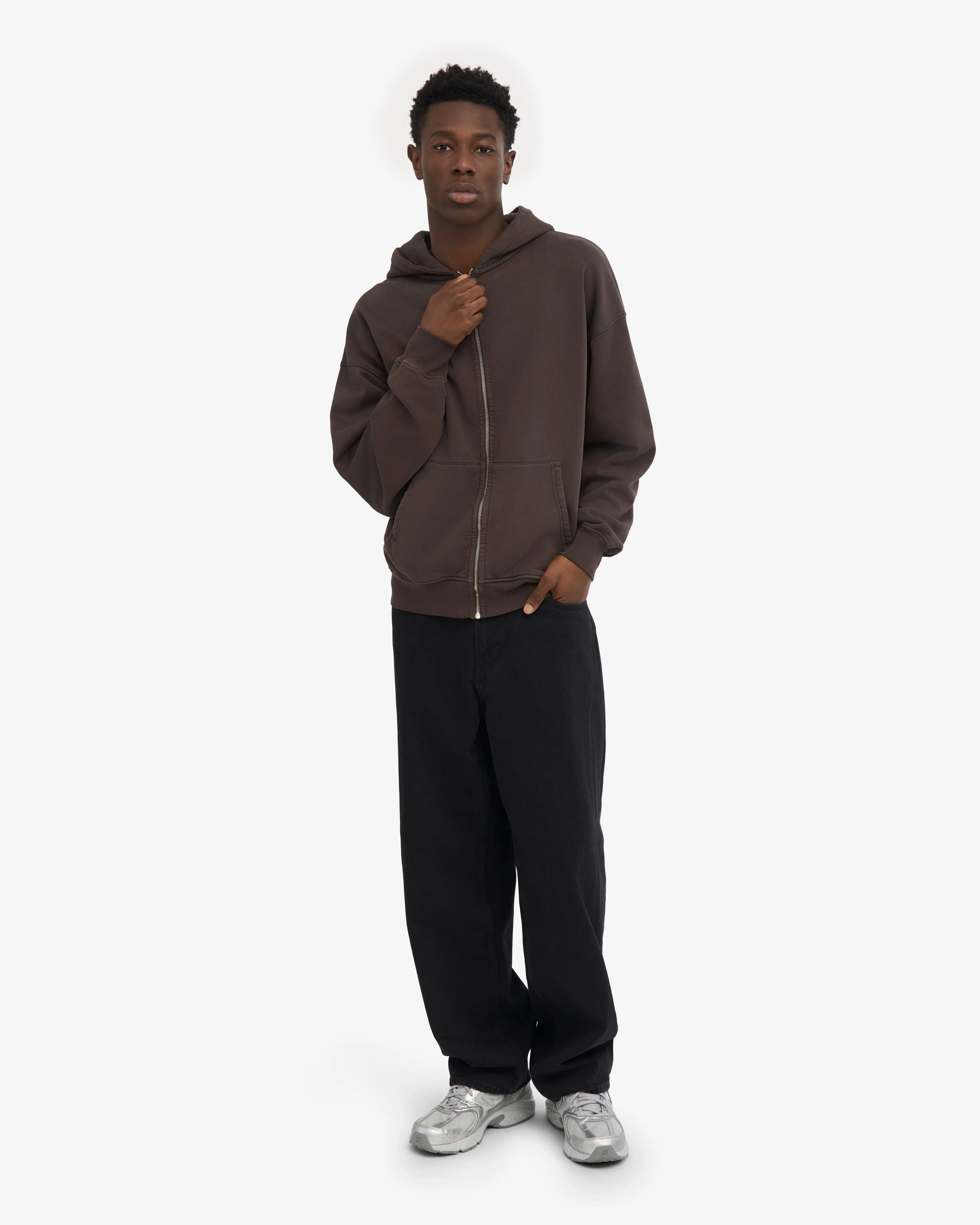 Organic Oversized Zip Hood - Coffee Brown sold by Colorful Standard product image thumbnail 5