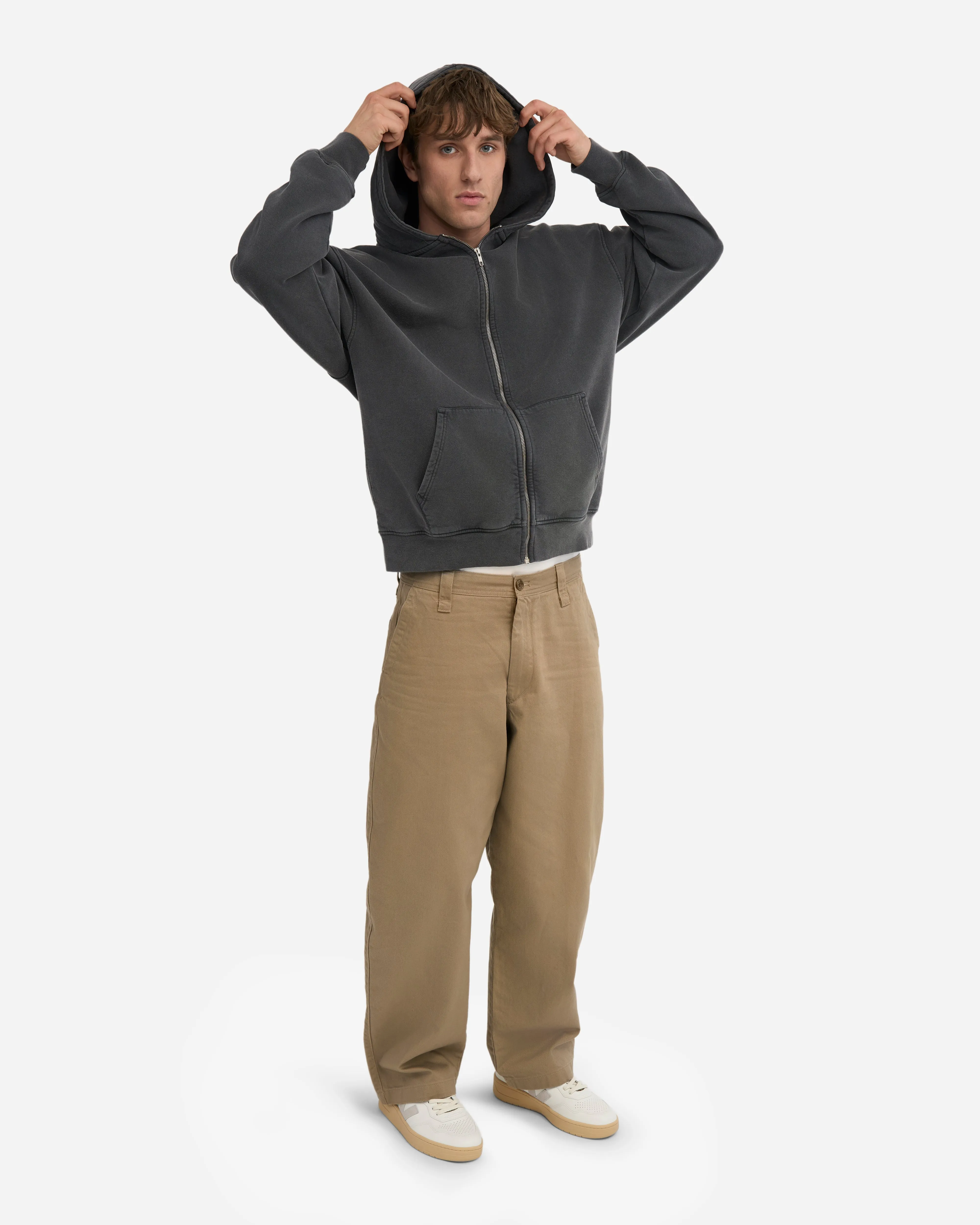 Organic Oversized Zip Hood - Faded Black sold by Colorful Standard product image thumbnail 5