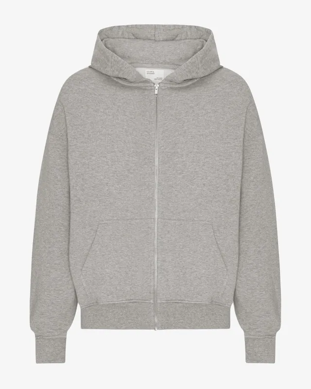 Organic Oversized Zip Hood - Heather Grey sold by Colorful Standard
