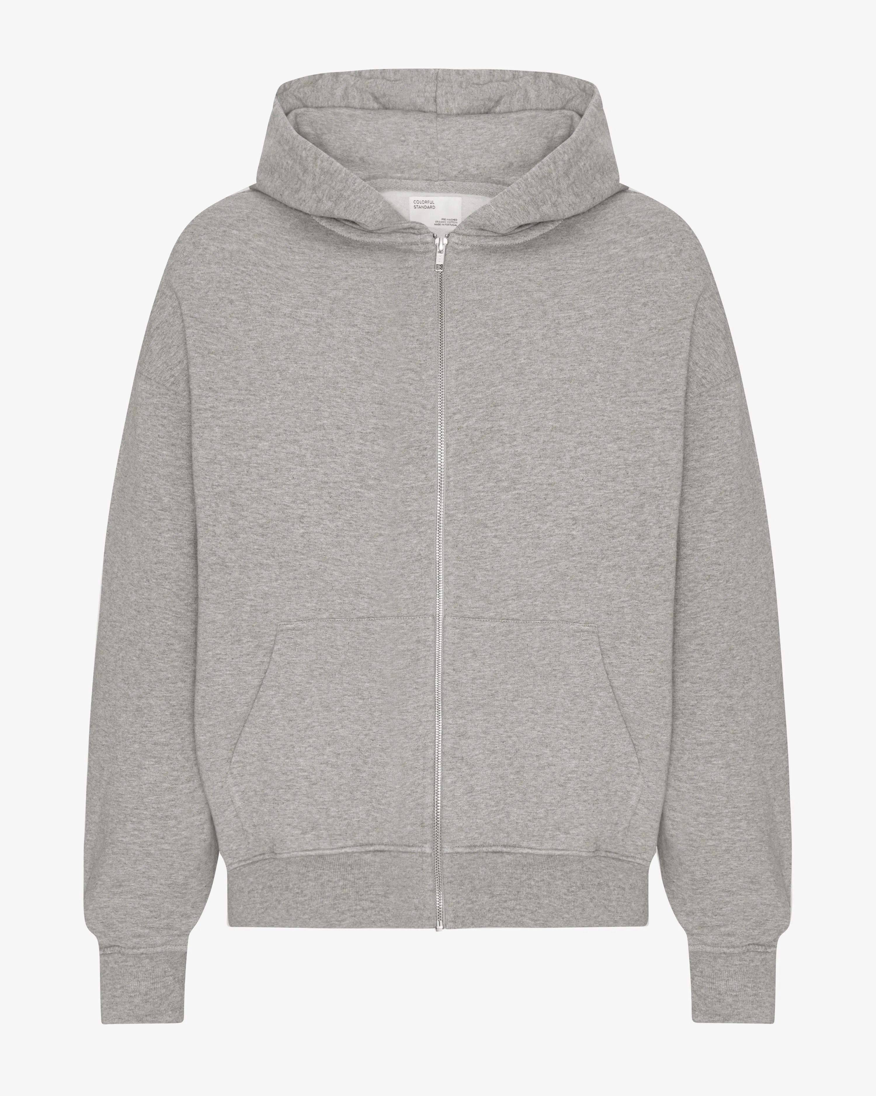 Organic Oversized Zip Hood - Heather Grey sold by Colorful Standard