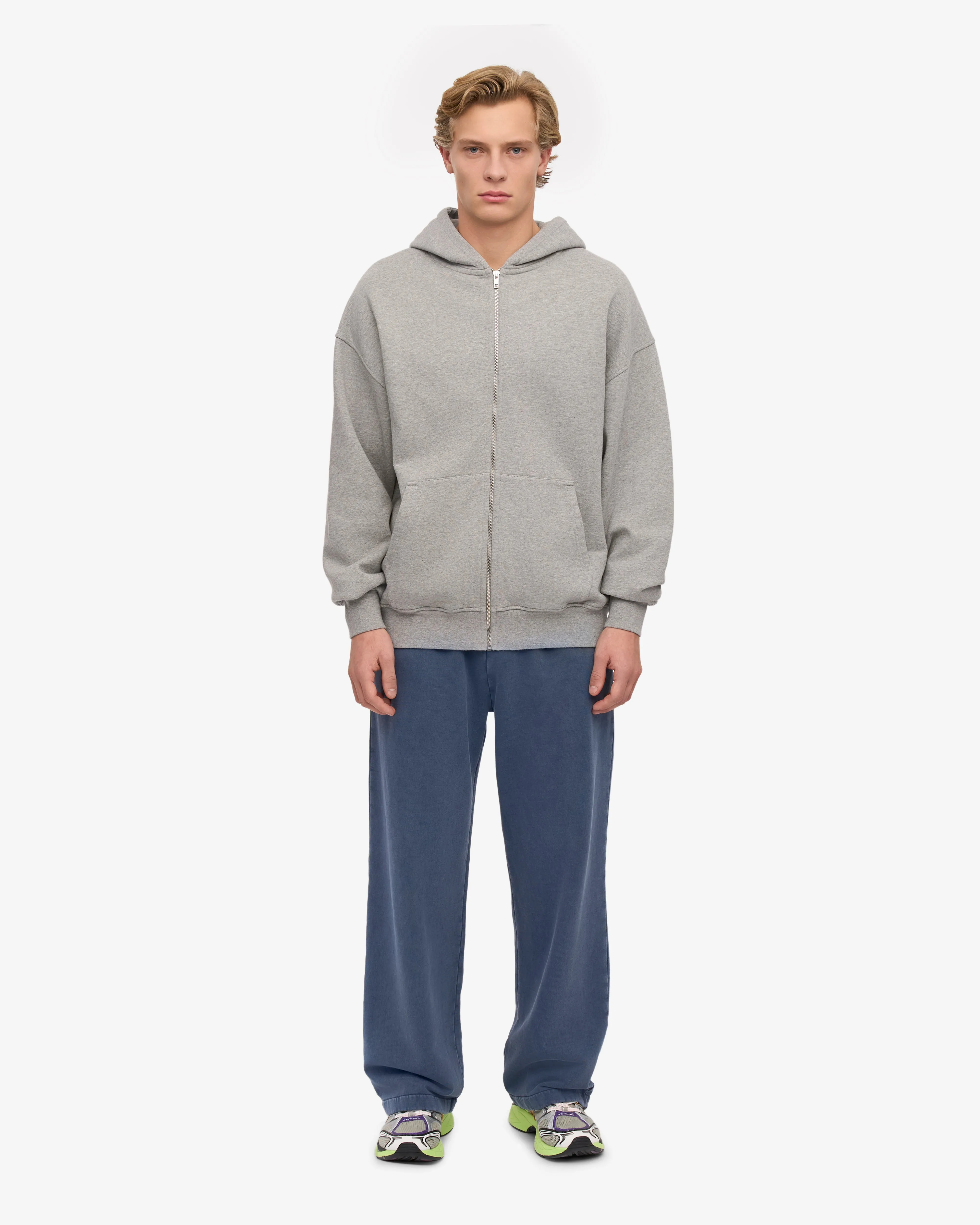 Organic Oversized Zip Hood - Heather Grey sold by Colorful Standard product image thumbnail 5