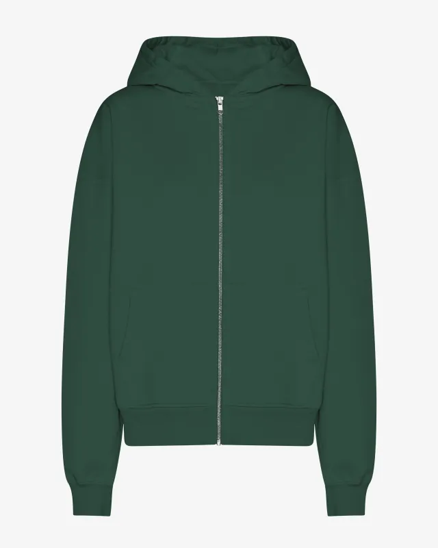 Organic Oversized Zip Hood - Emerald Green sold by Colorful Standard