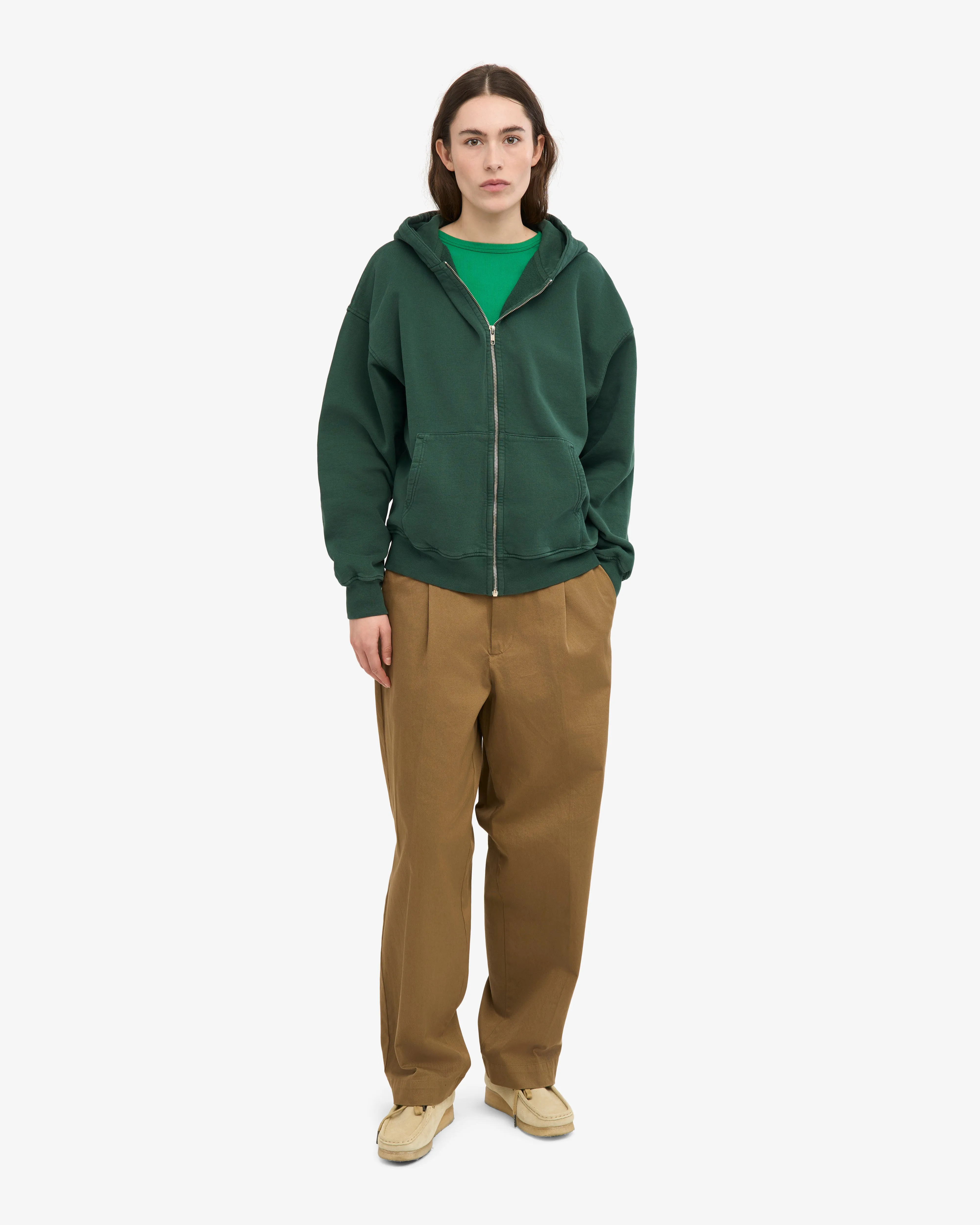 Organic Oversized Zip Hood - Emerald Green sold by Colorful Standard product image thumbnail 5