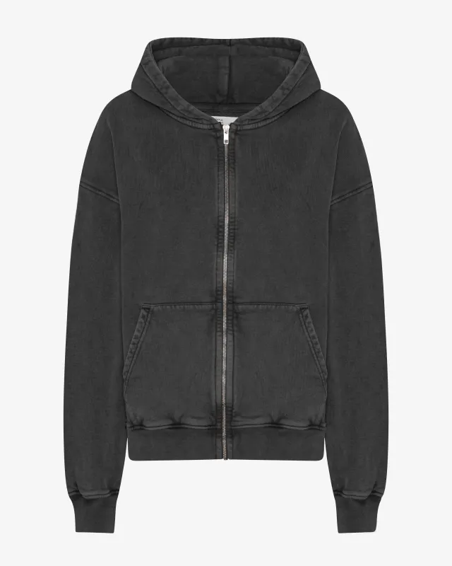 Organic Oversized Zip Hood - Faded Black sold by Colorful Standard