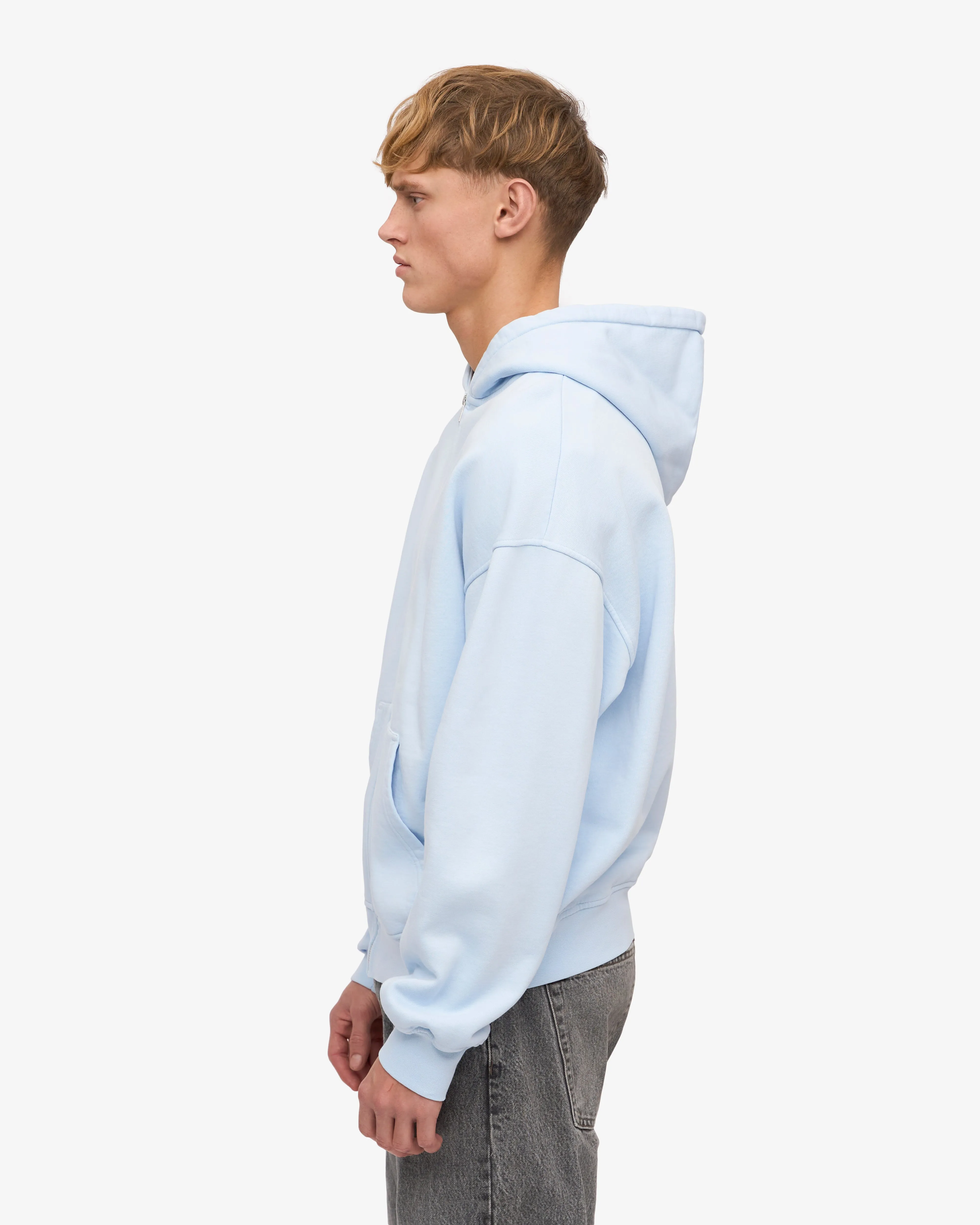 Organic Oversized Zip Hood - Polar Blue sold by Colorful Standard product image thumbnail 3
