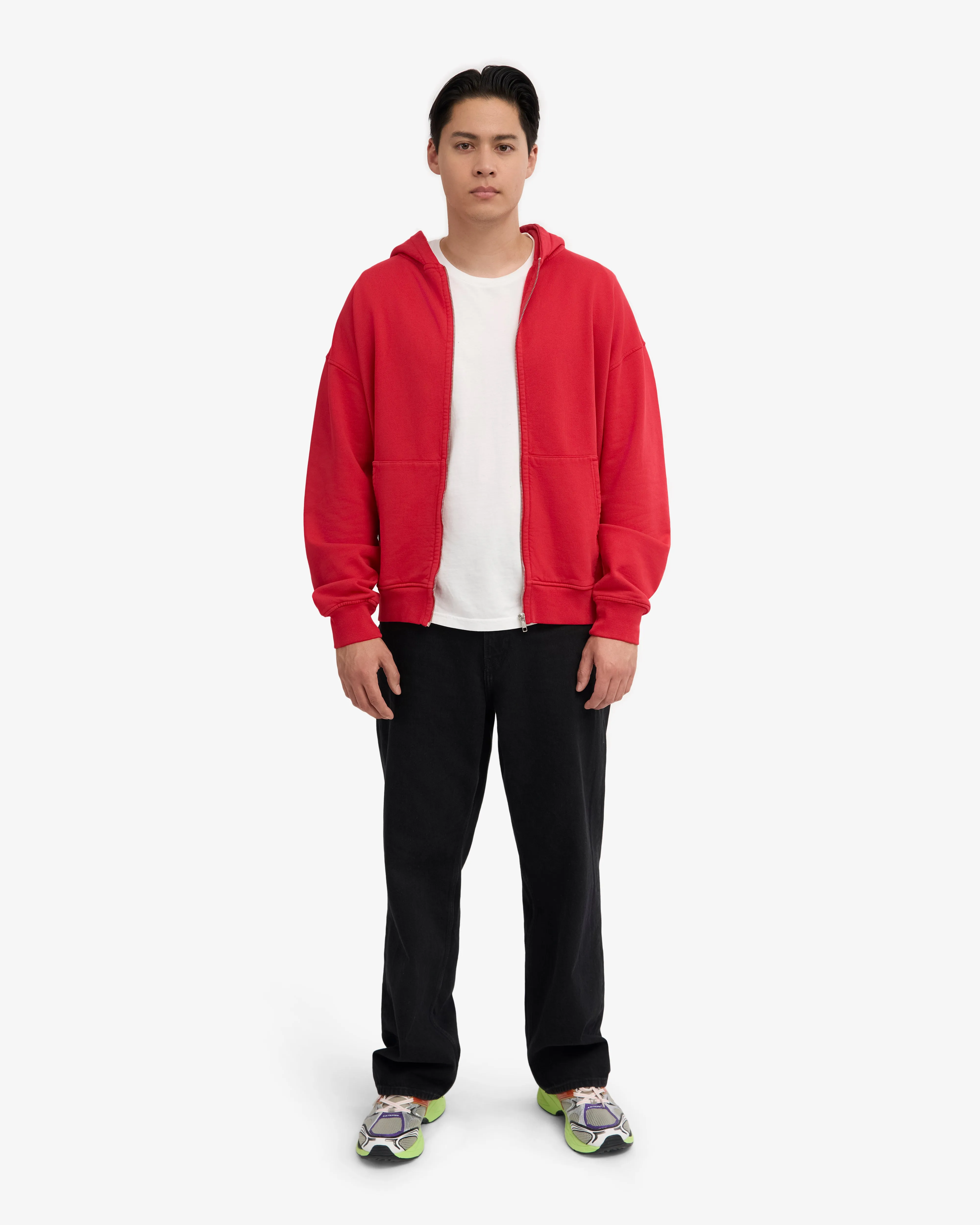 Organic Oversized Zip Hood - Scarlet Red sold by Colorful Standard product image thumbnail 5