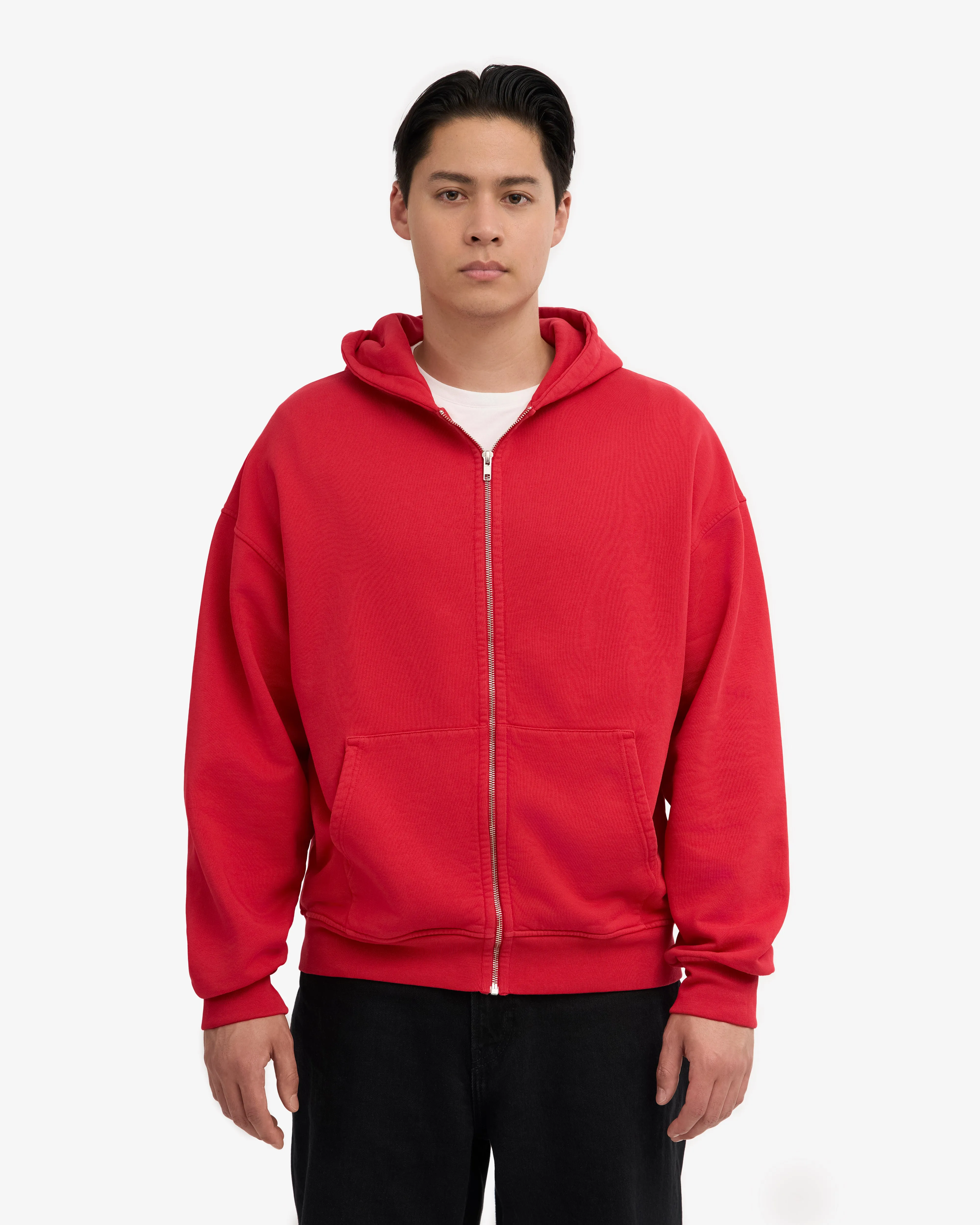 Organic Oversized Zip Hood - Scarlet Red sold by Colorful Standard product image thumbnail 2