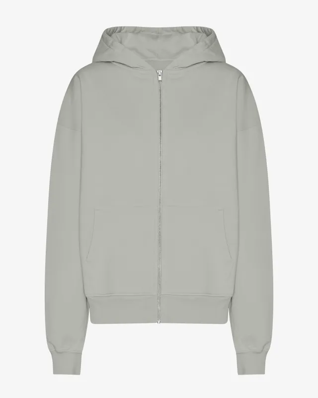 Organic Oversized Zip Hood - Steel Blue sold by Colorful Standard