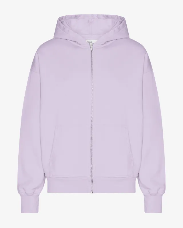 Organic Oversized Zip Hood - Soft Lavender sold by Colorful Standard