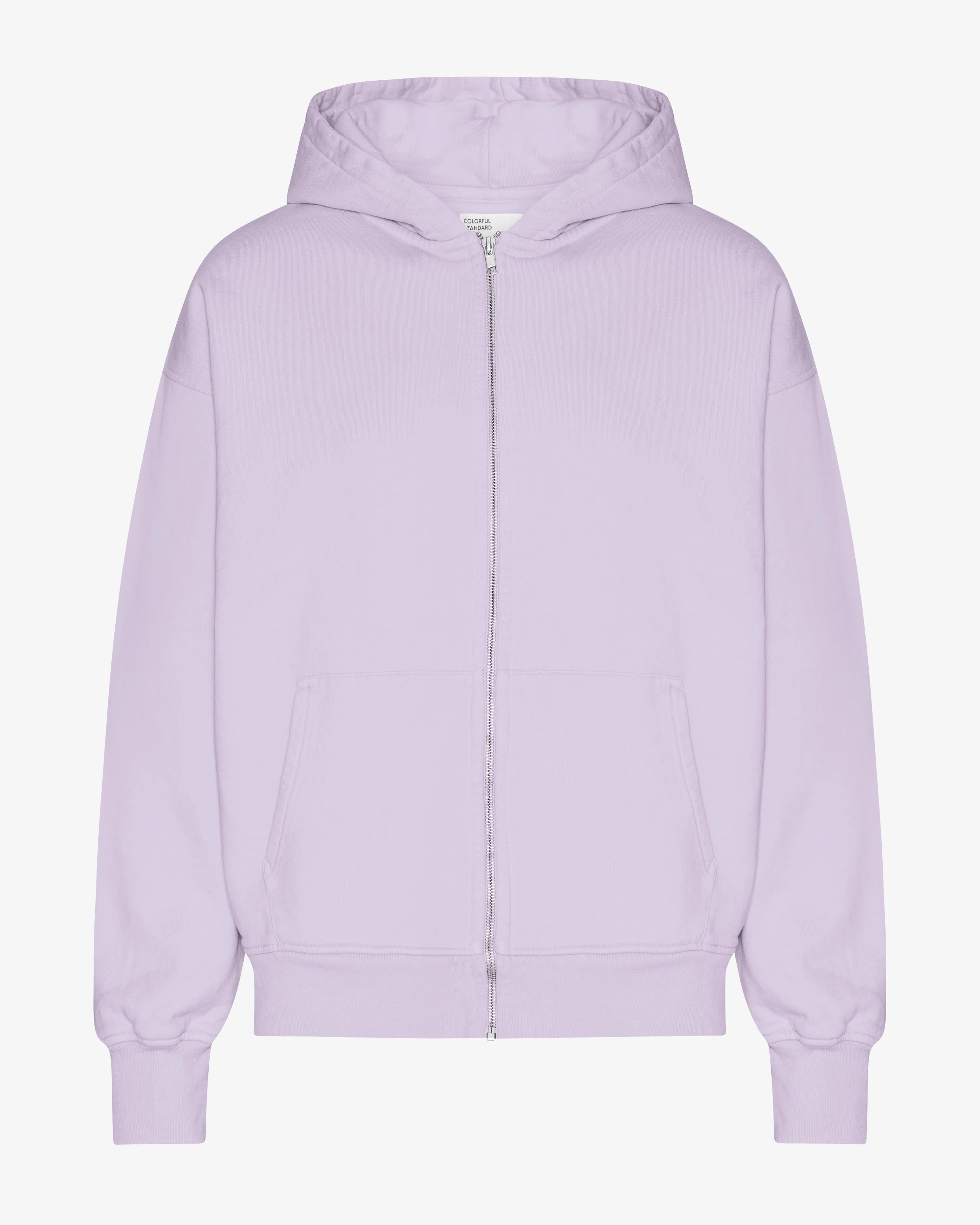 Organic Oversized Zip Hood - Soft Lavender sold by Colorful Standard