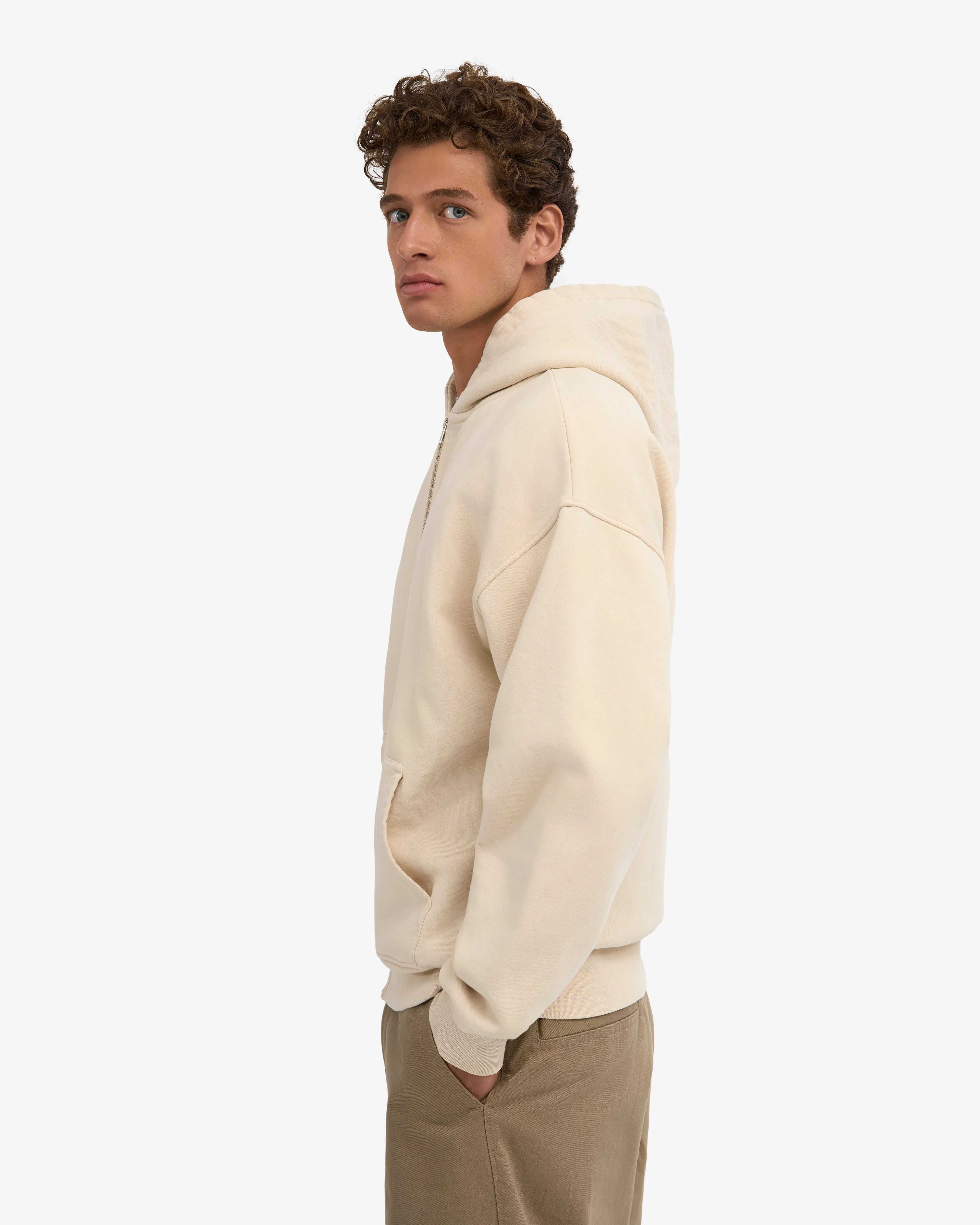 Organic Oversized Zip Hood - Ivory White sold by Colorful Standard product image thumbnail 3