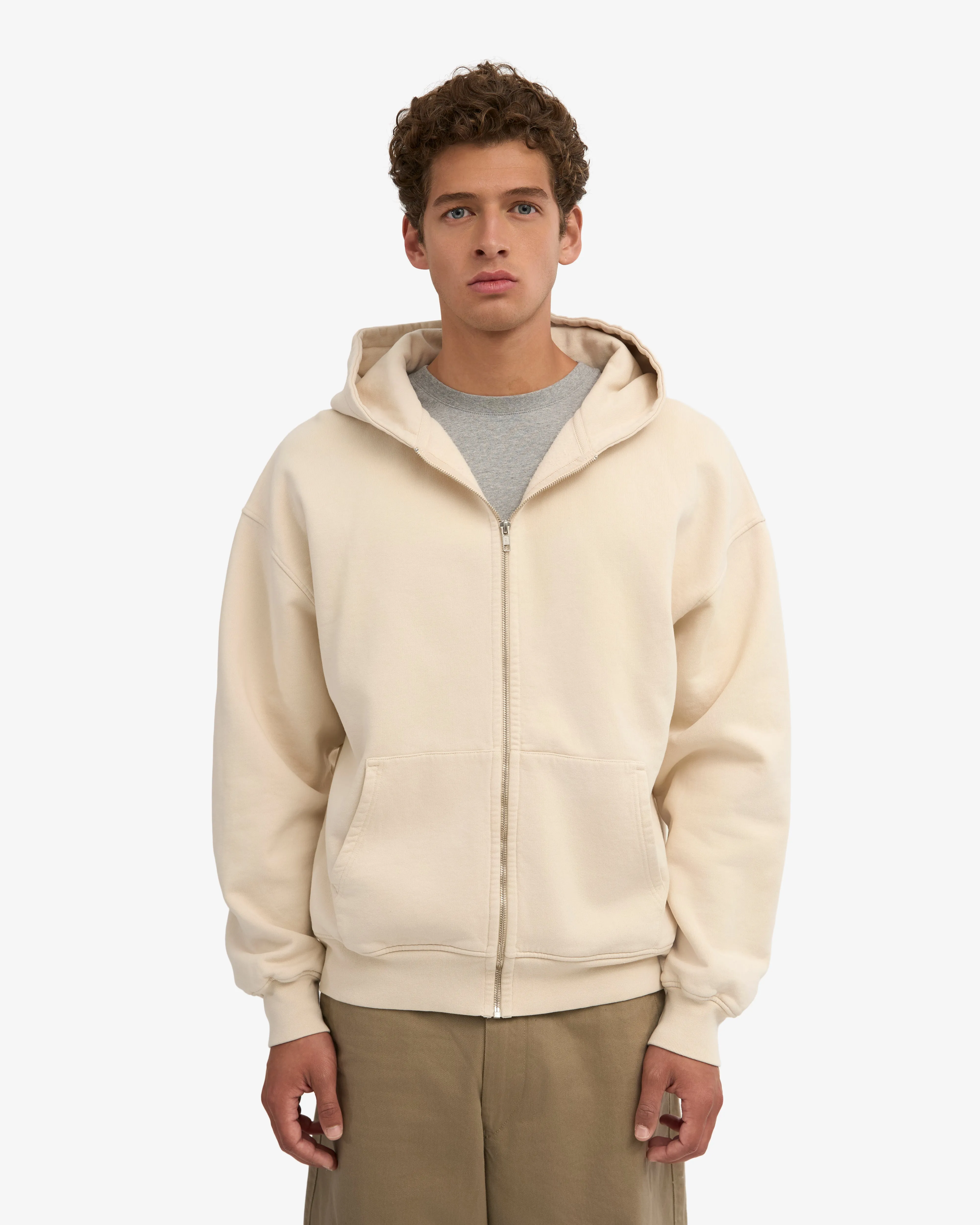 Organic Oversized Zip Hood - Ivory White sold by Colorful Standard product image thumbnail 2