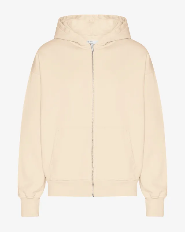 Organic Oversized Zip Hood - Ivory White sold by Colorful Standard