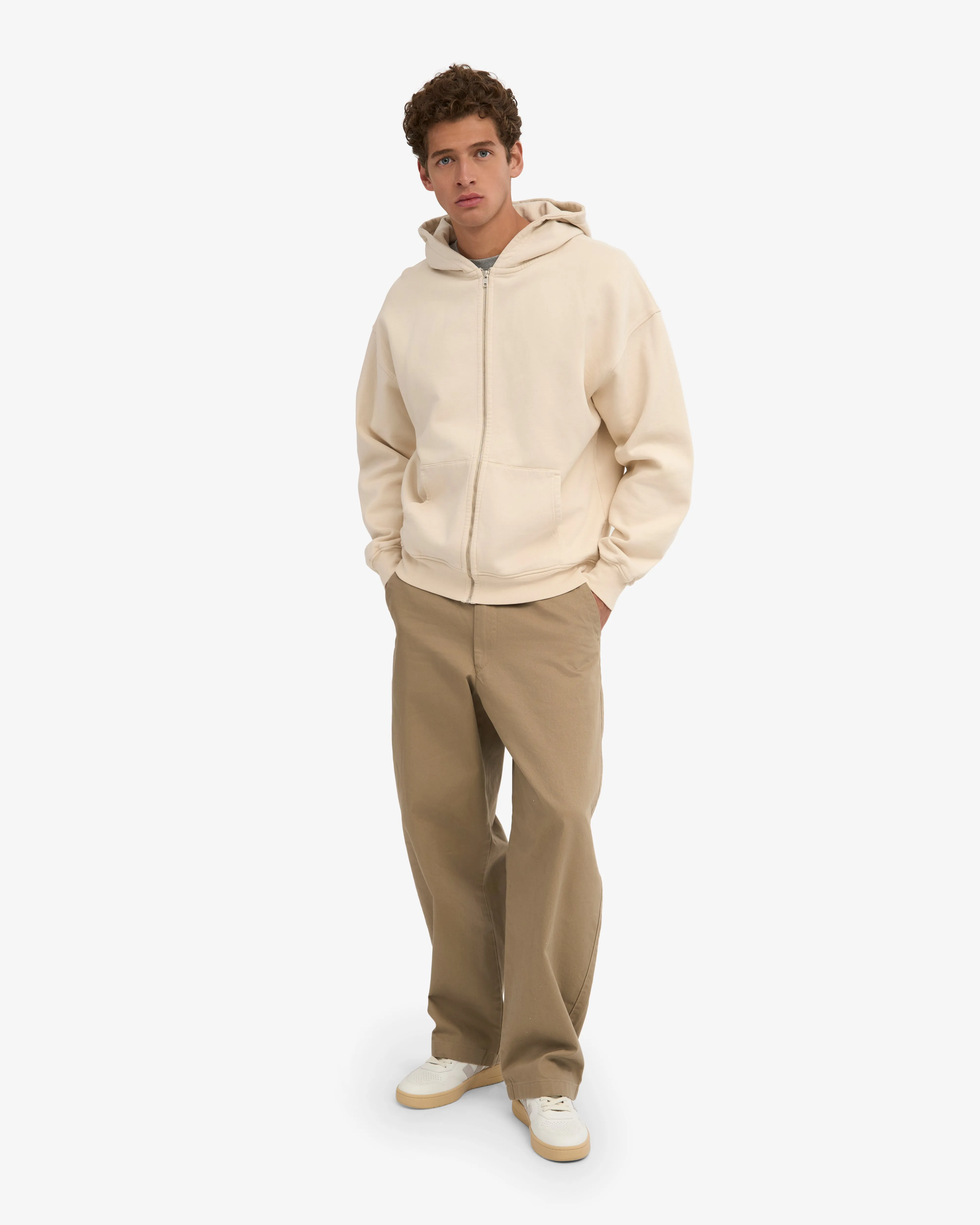 Organic Oversized Zip Hood - Ivory White sold by Colorful Standard product image thumbnail 5