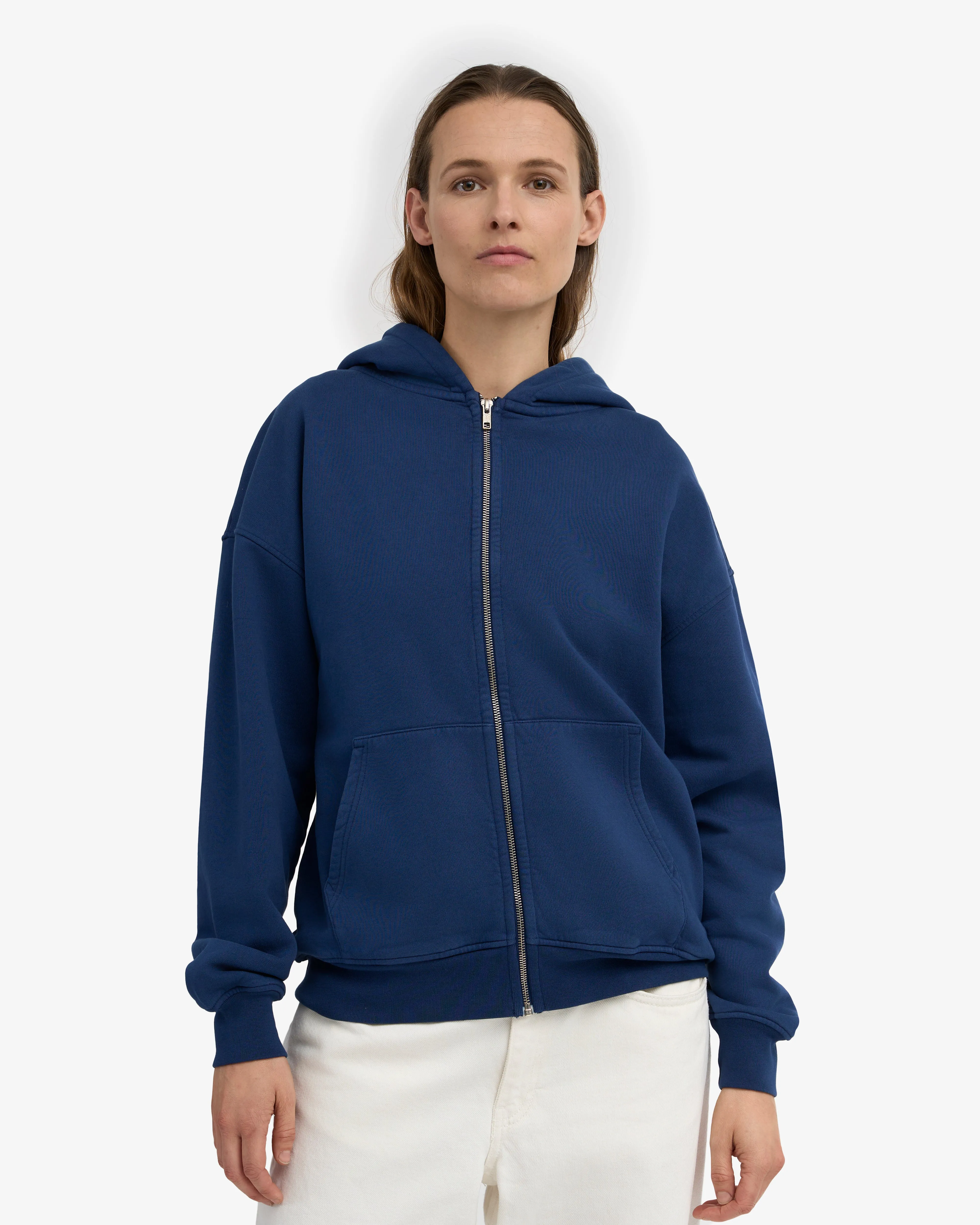Organic Oversized Zip Hood - Marine Blue sold by Colorful Standard product image thumbnail 2
