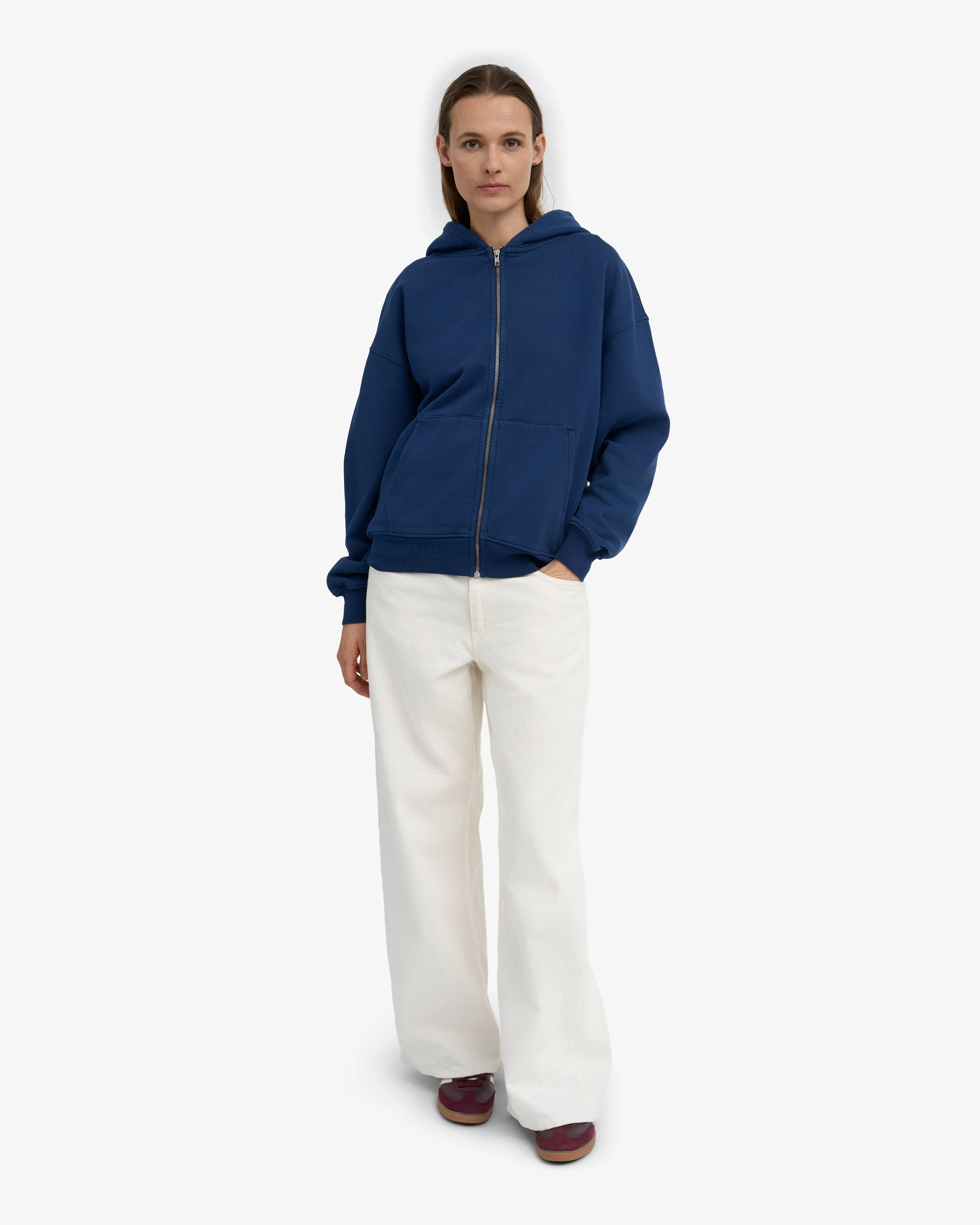 Organic Oversized Zip Hood - Marine Blue sold by Colorful Standard product image thumbnail 5