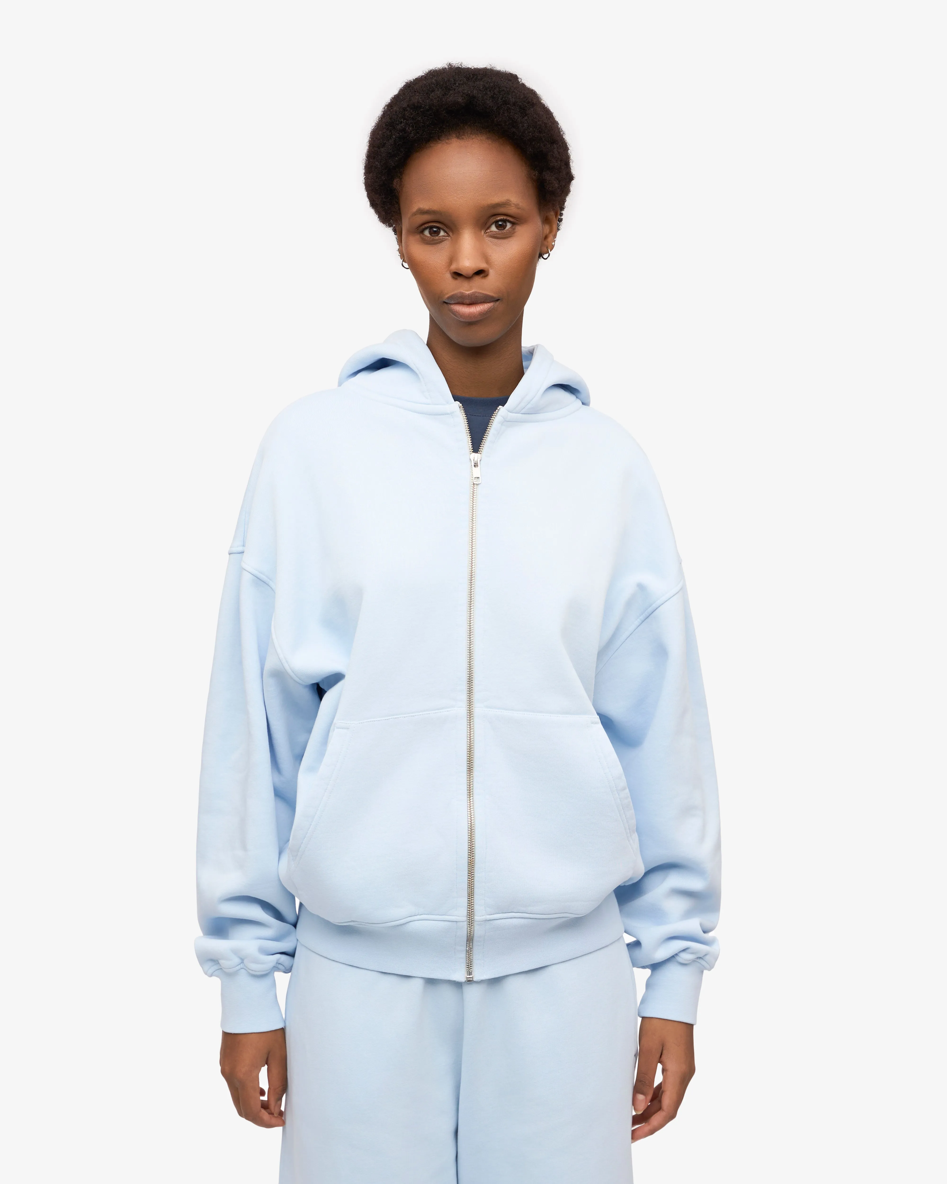 Organic Oversized Zip Hood - Polar Blue sold by Colorful Standard product image thumbnail 2