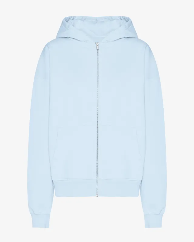 Organic Oversized Zip Hood - Polar Blue sold by Colorful Standard