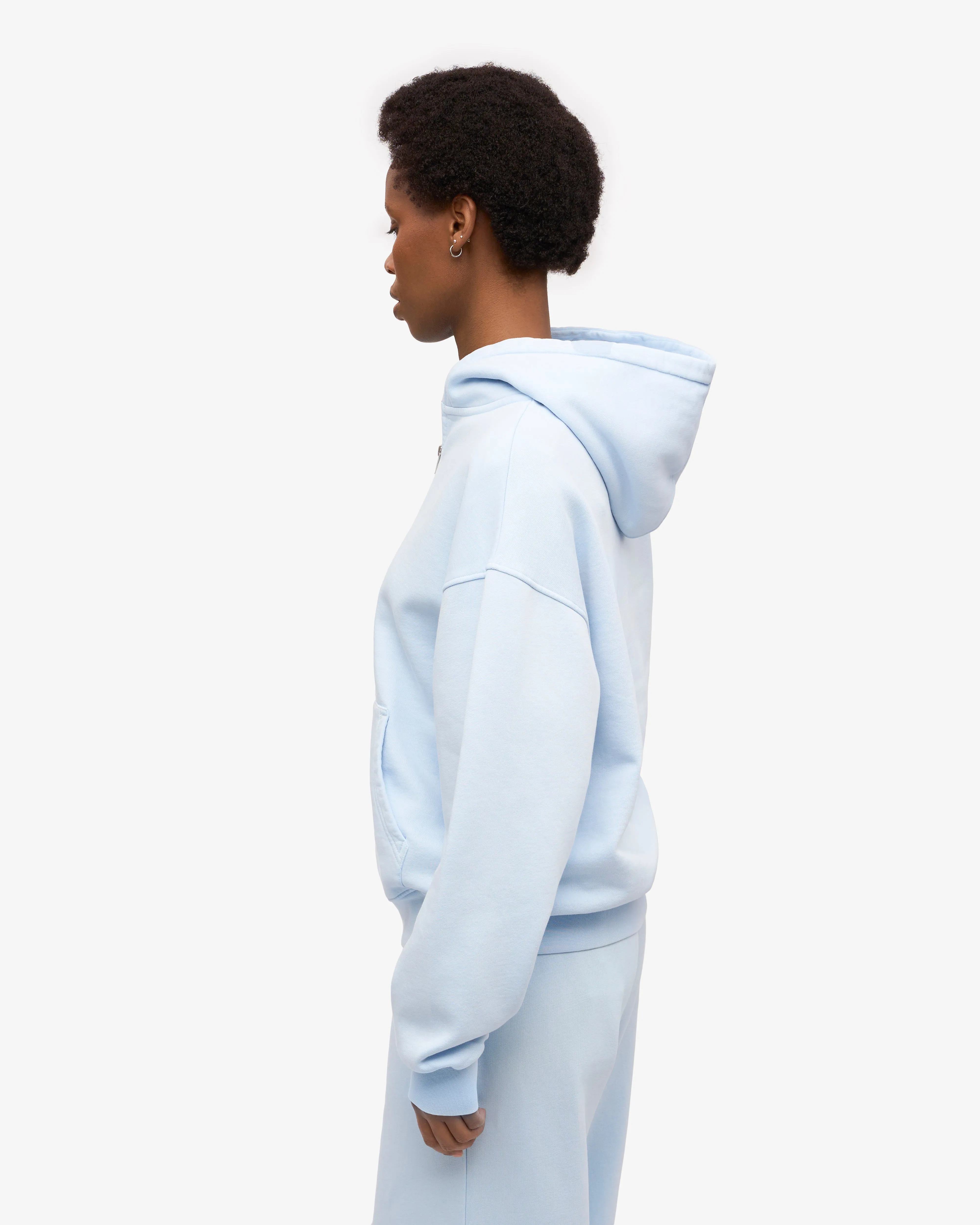 Organic Oversized Zip Hood - Polar Blue sold by Colorful Standard product image thumbnail 3
