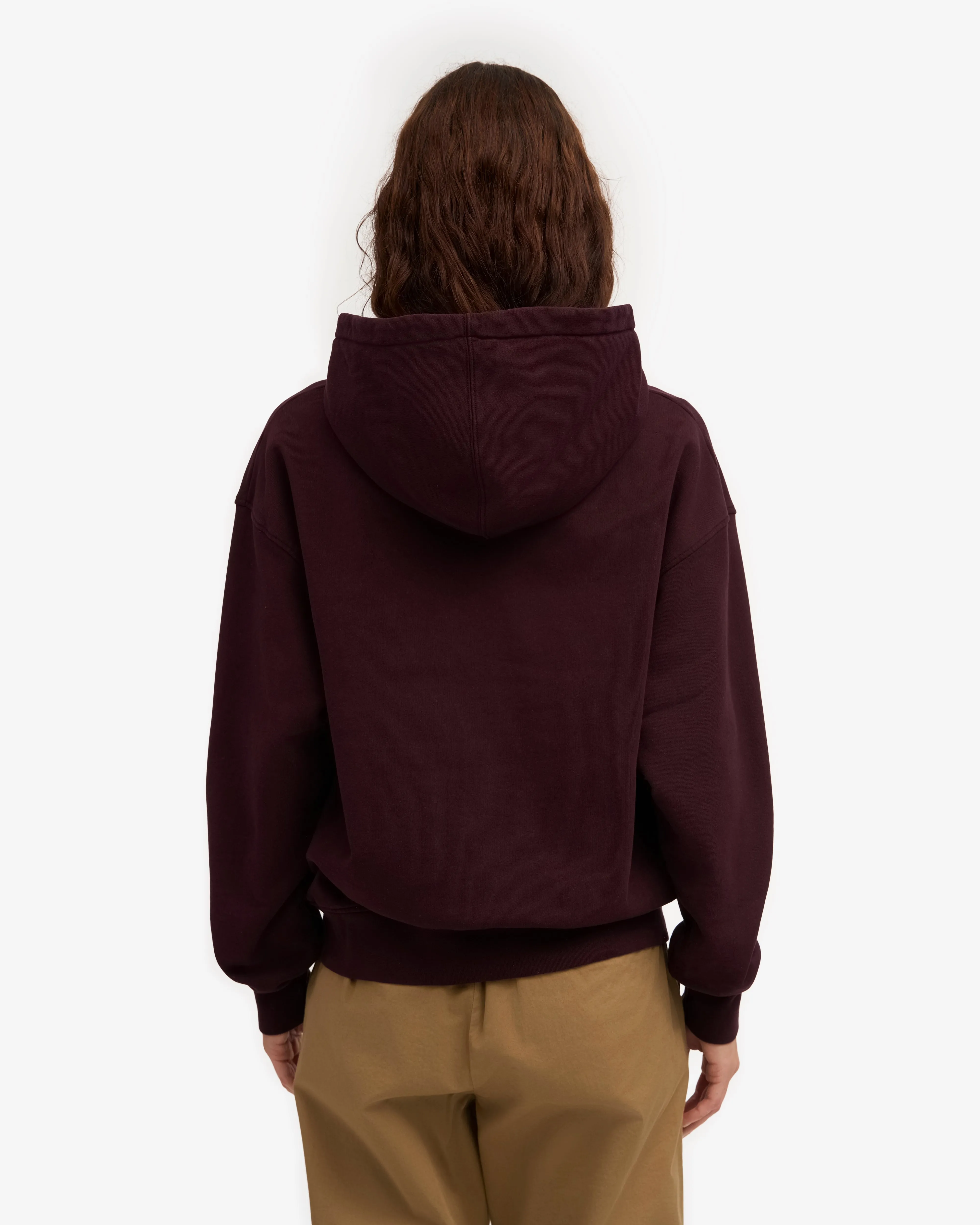Organic Oversized Zip Hood - Oxblood Red sold by Colorful Standard product image thumbnail 4