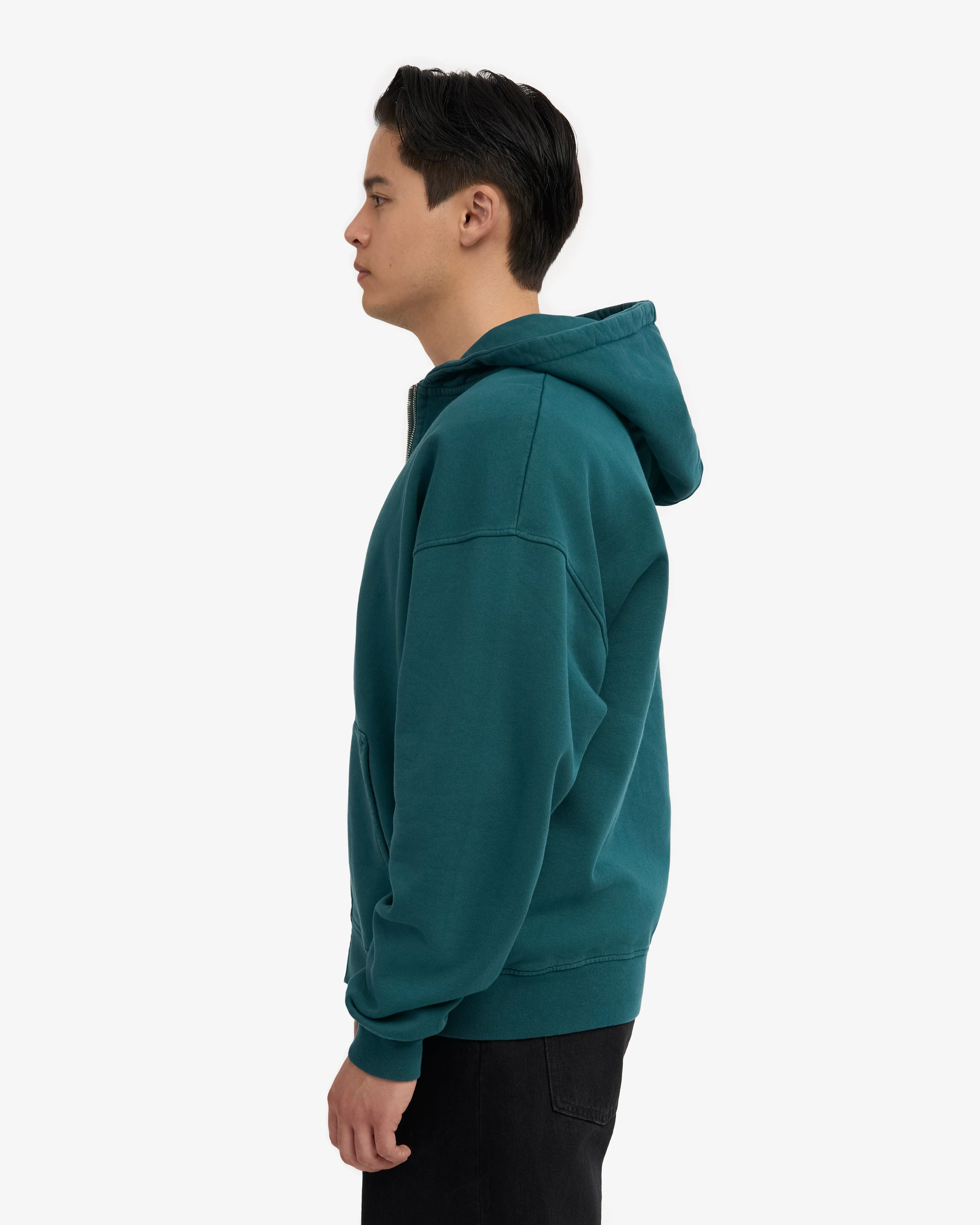 Organic Oversized Zip Hood - Ocean Green sold by Colorful Standard product image thumbnail 3