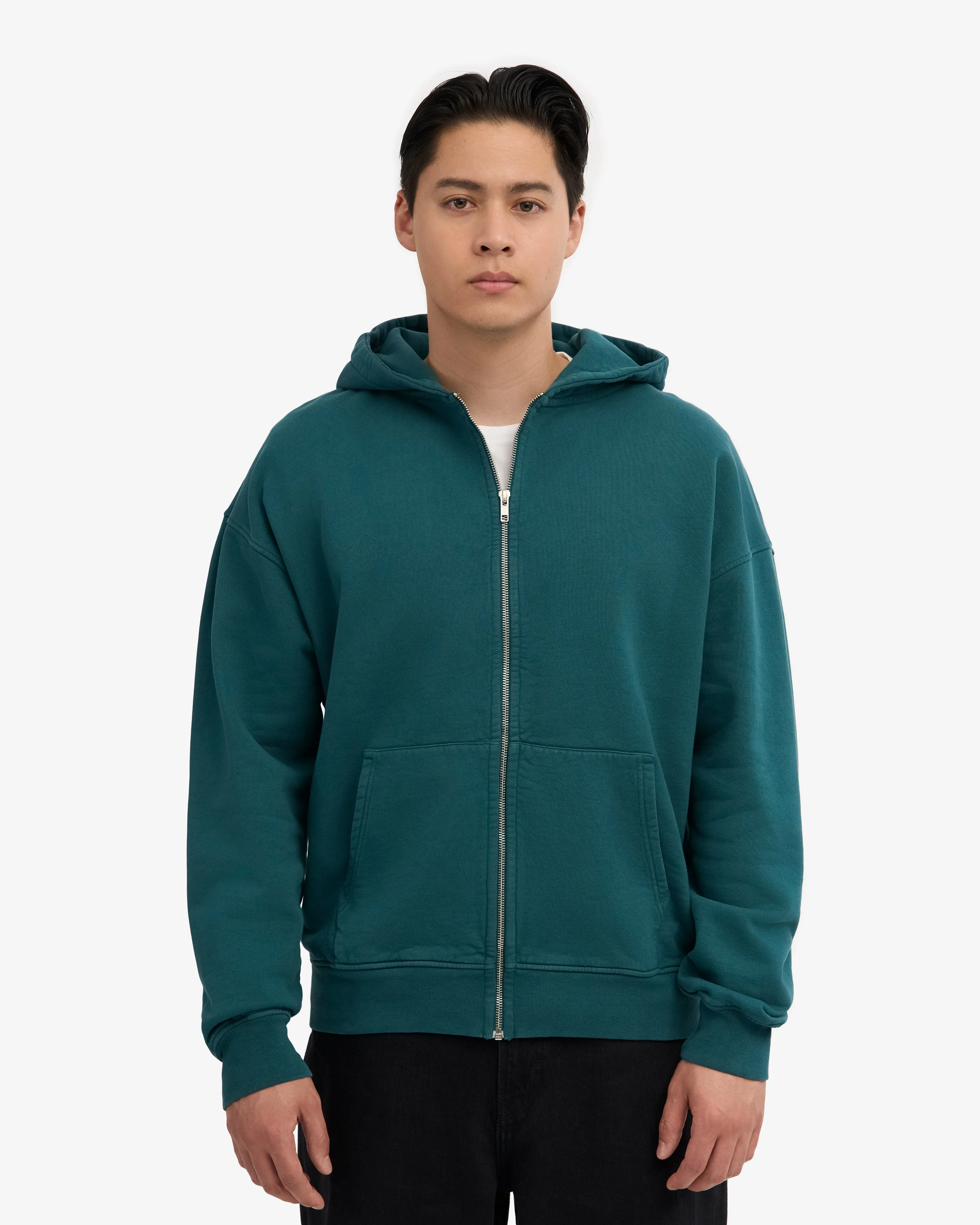 Organic Oversized Zip Hood - Ocean Green sold by Colorful Standard product image thumbnail 2