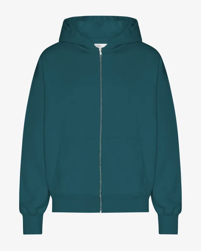 Organic Oversized Zip Hood - Ocean Green sold by Colorful Standard