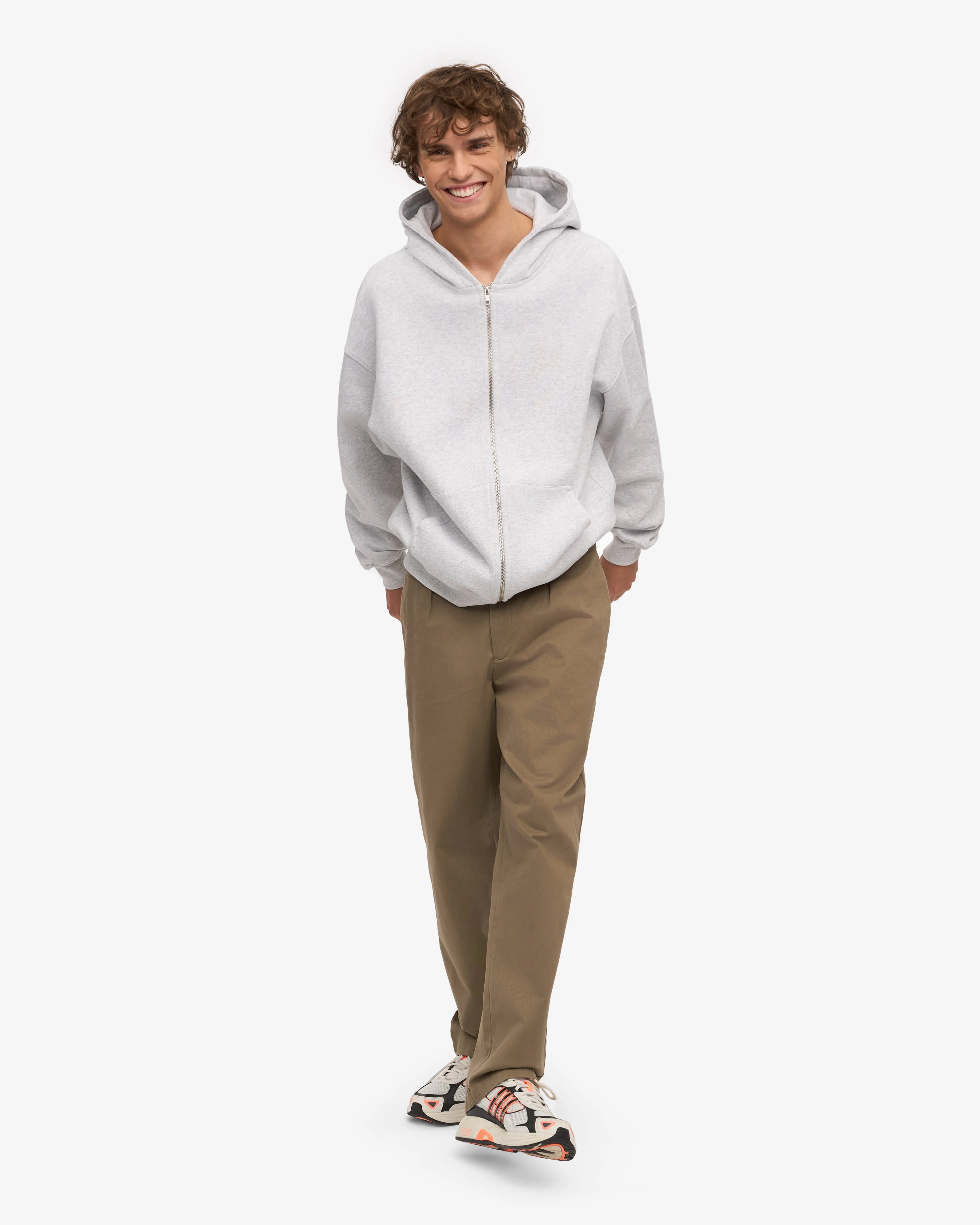 Organic Oversized Zip Hood - Snow Melange sold by Colorful Standard product image thumbnail 5