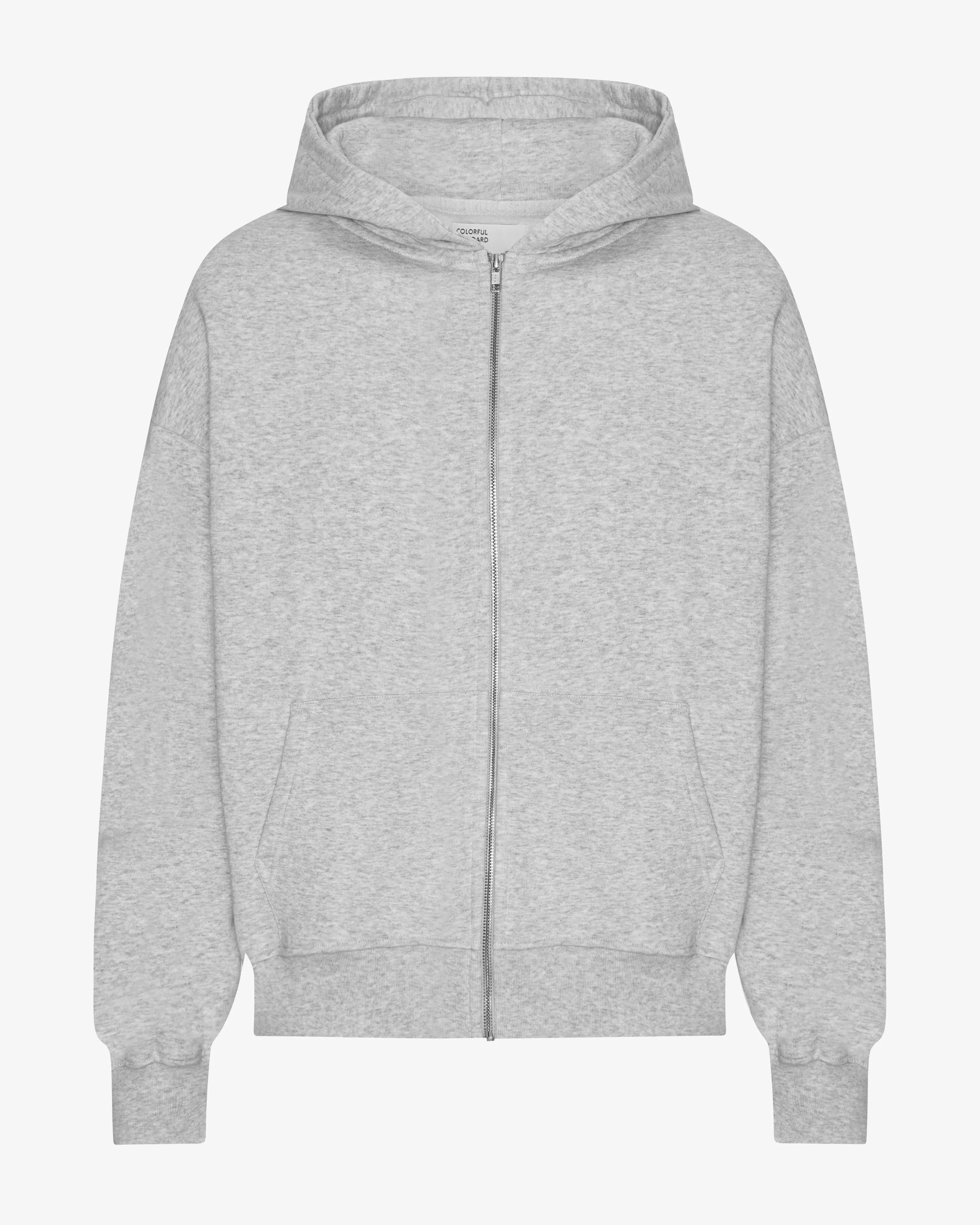 Organic Oversized Zip Hood - Snow Melange sold by Colorful Standard