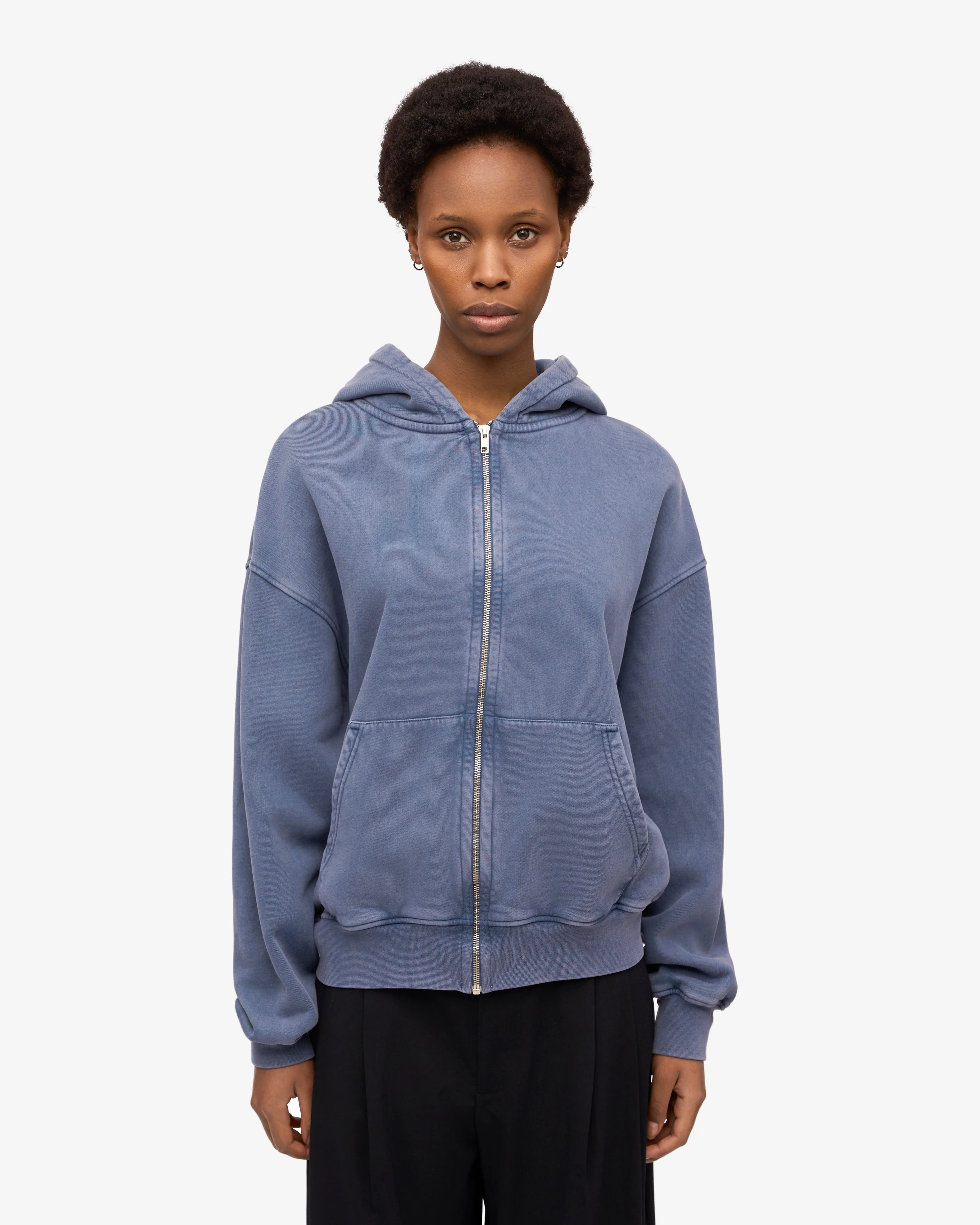 Organic Oversized Zip Hood - Neptune Blue sold by Colorful Standard product image thumbnail 2