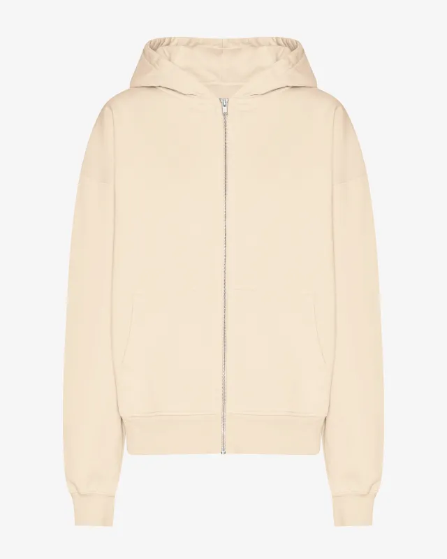 Organic Oversized Zip Hood - Ivory White sold by Colorful Standard