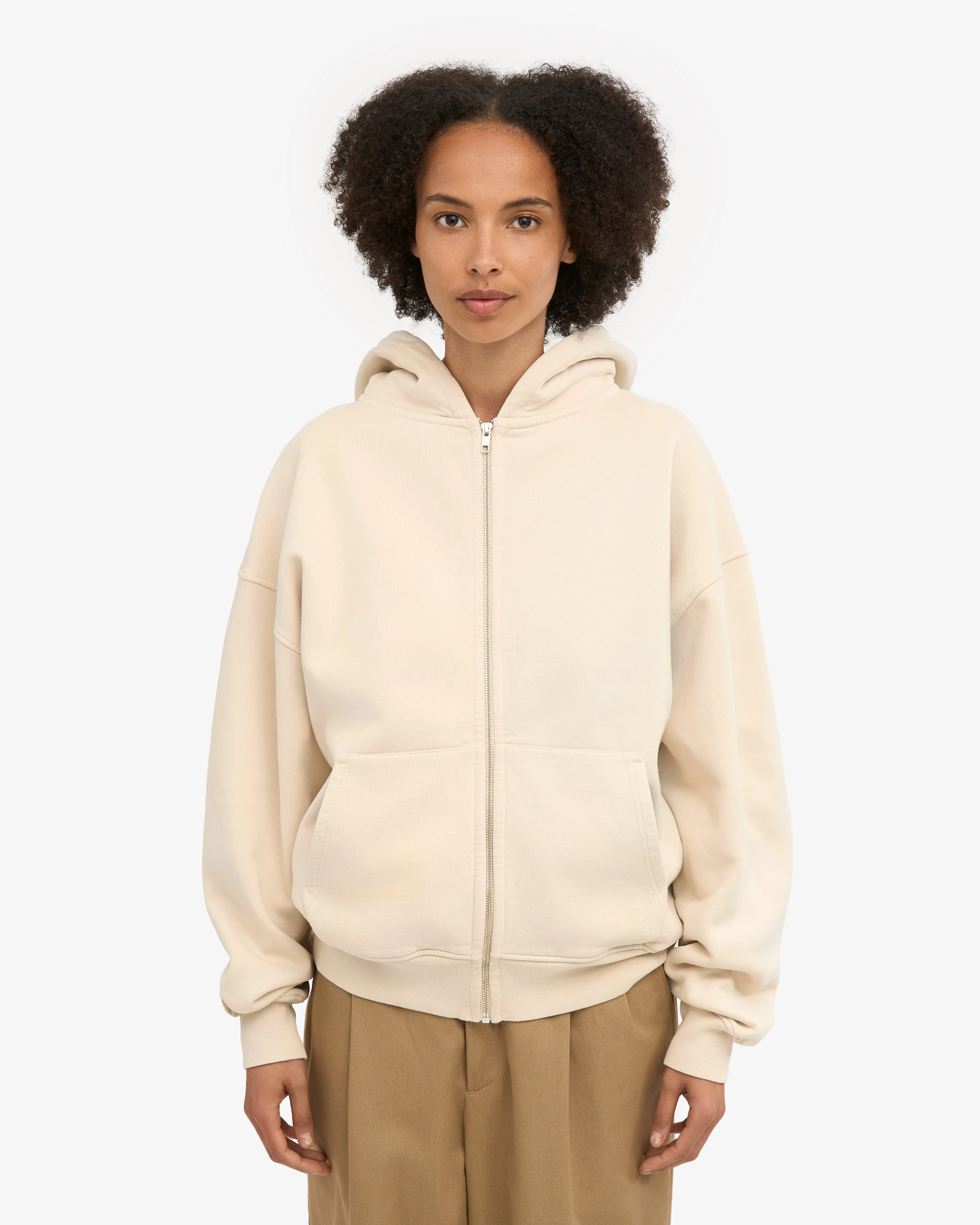 Organic Oversized Zip Hood - Ivory White sold by Colorful Standard product image thumbnail 2