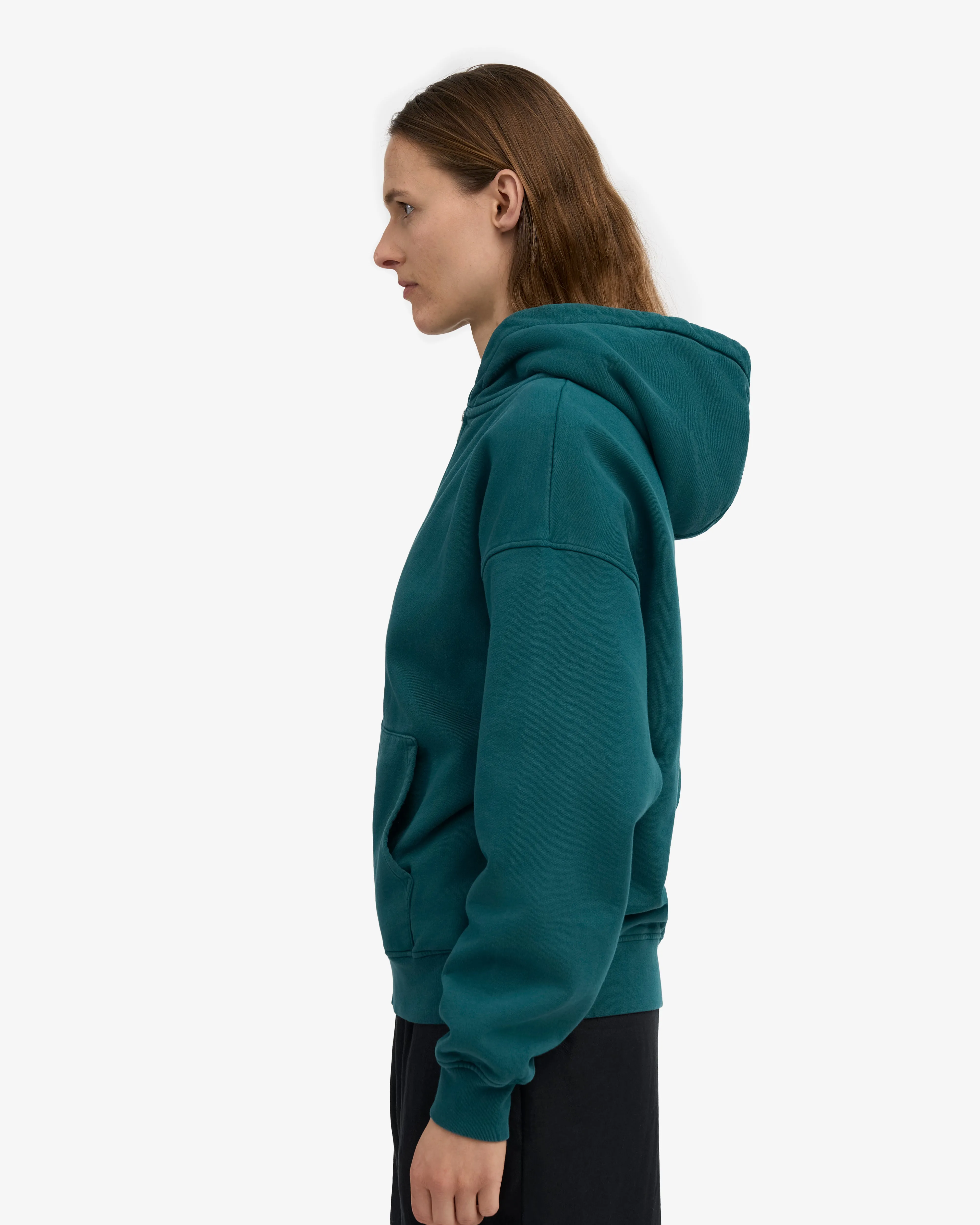 Organic Oversized Zip Hood - Ocean Green sold by Colorful Standard product image thumbnail 3