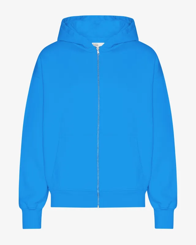 Organic Oversized Zip Hood - Pacific Blue sold by Colorful Standard
