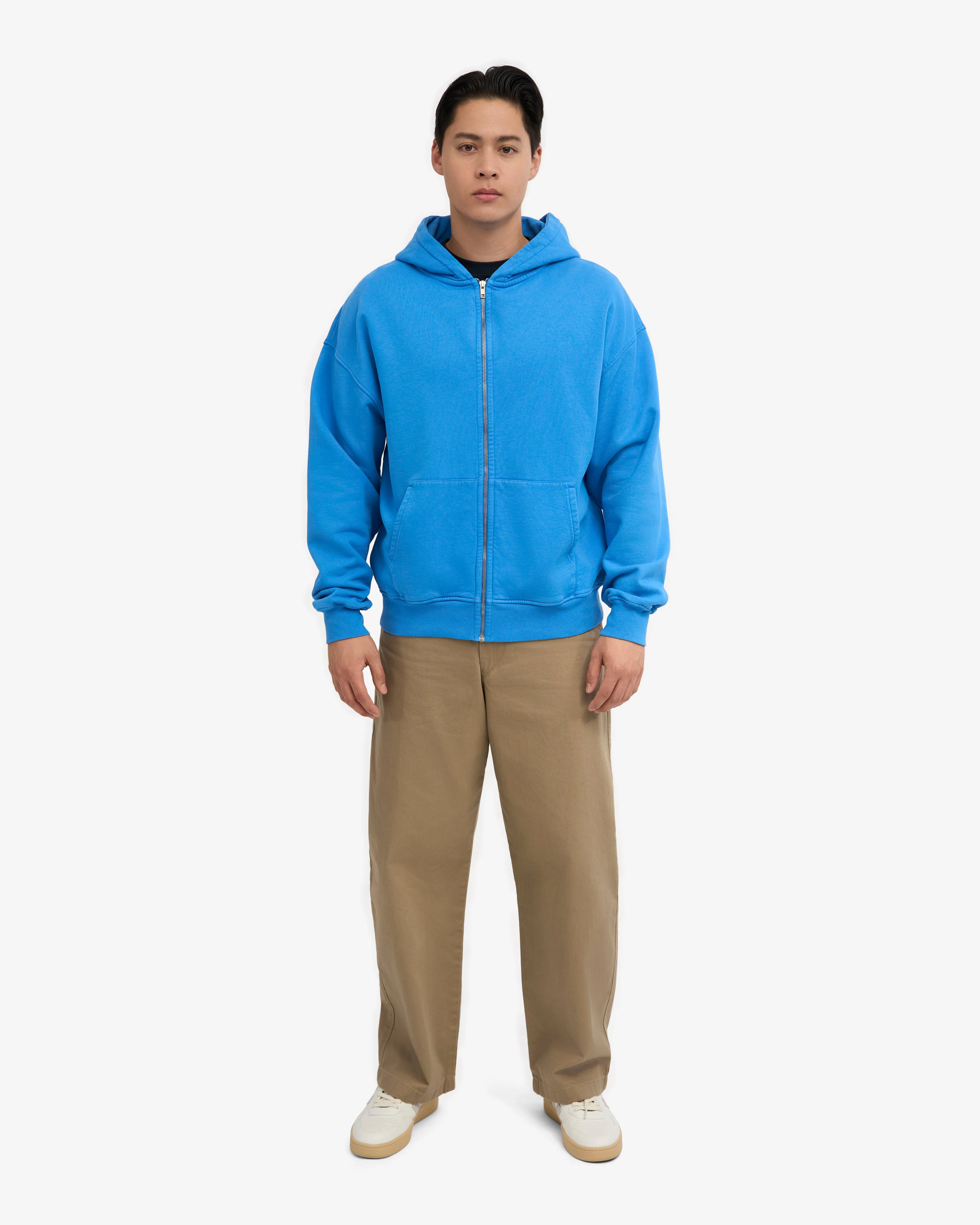 Organic Oversized Zip Hood - Pacific Blue sold by Colorful Standard product image thumbnail 5