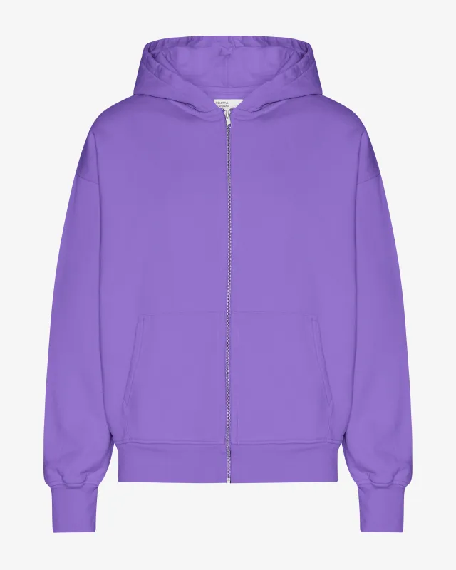 Organic Oversized Zip Hood - Ultra Violet sold by Colorful Standard