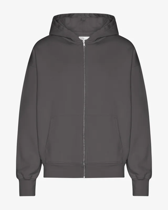 Organic Oversized Zip Hood - Lava Grey sold by Colorful Standard