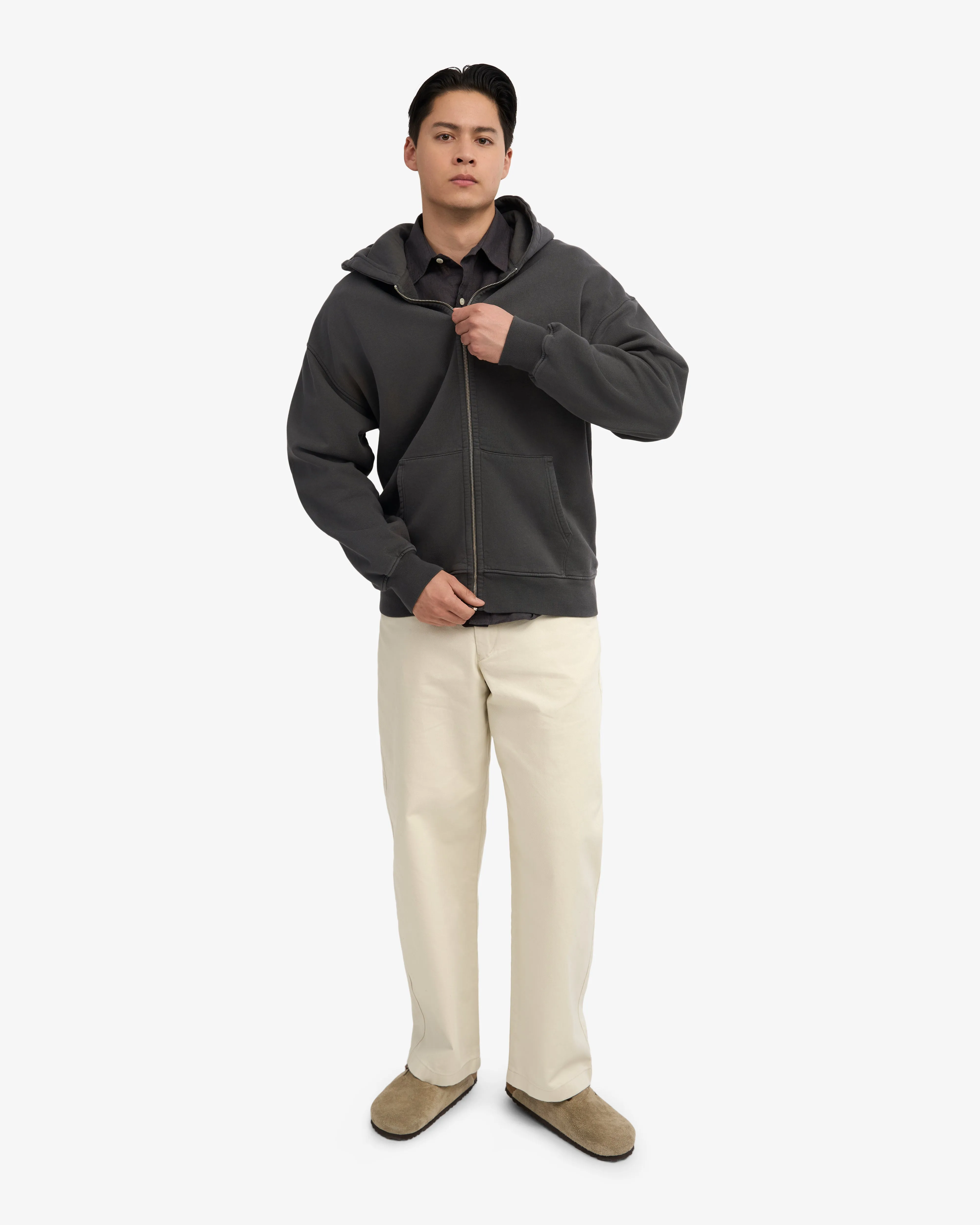 Organic Oversized Zip Hood - Lava Grey sold by Colorful Standard product image thumbnail 5