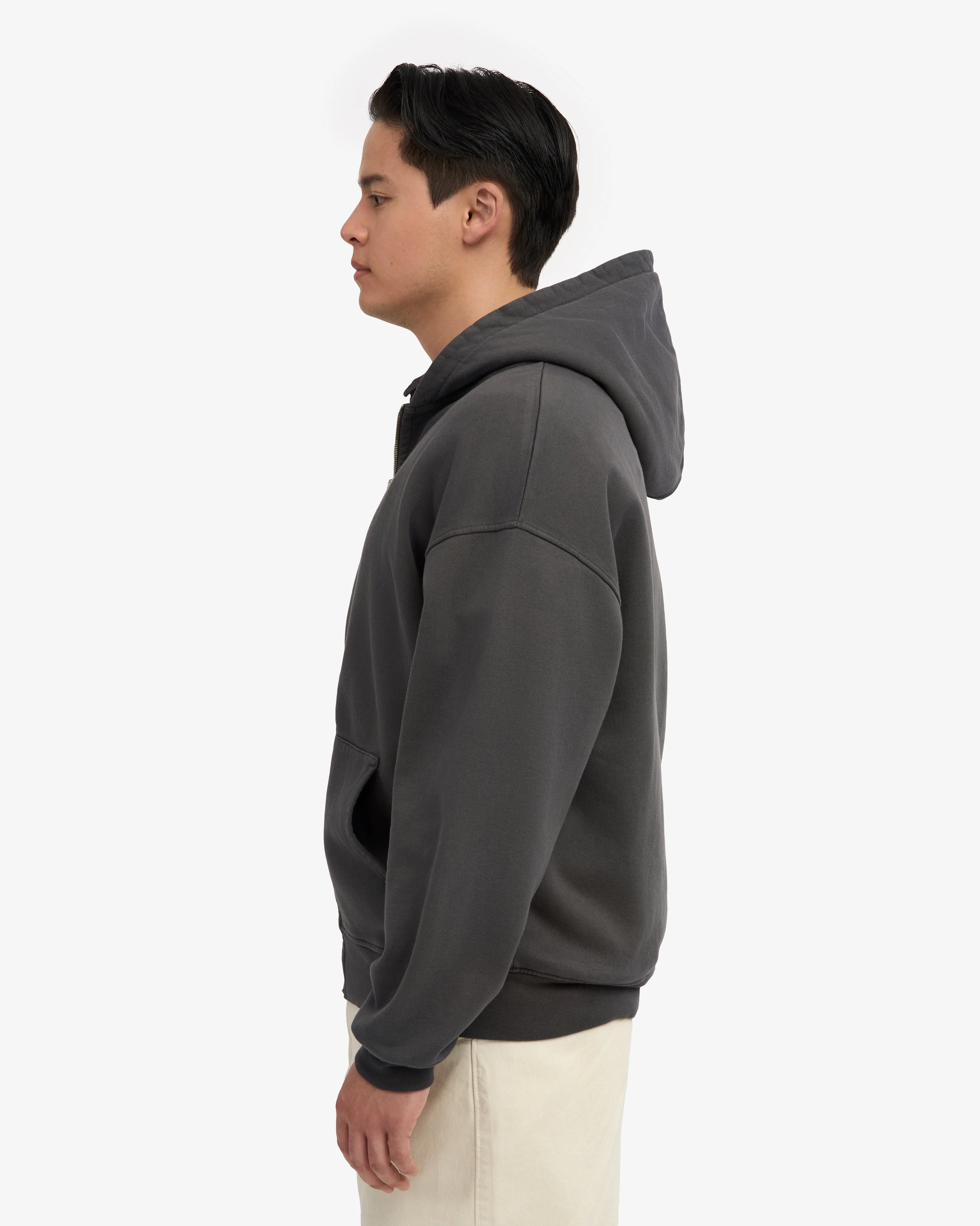 Organic Oversized Zip Hood - Lava Grey sold by Colorful Standard product image thumbnail 3