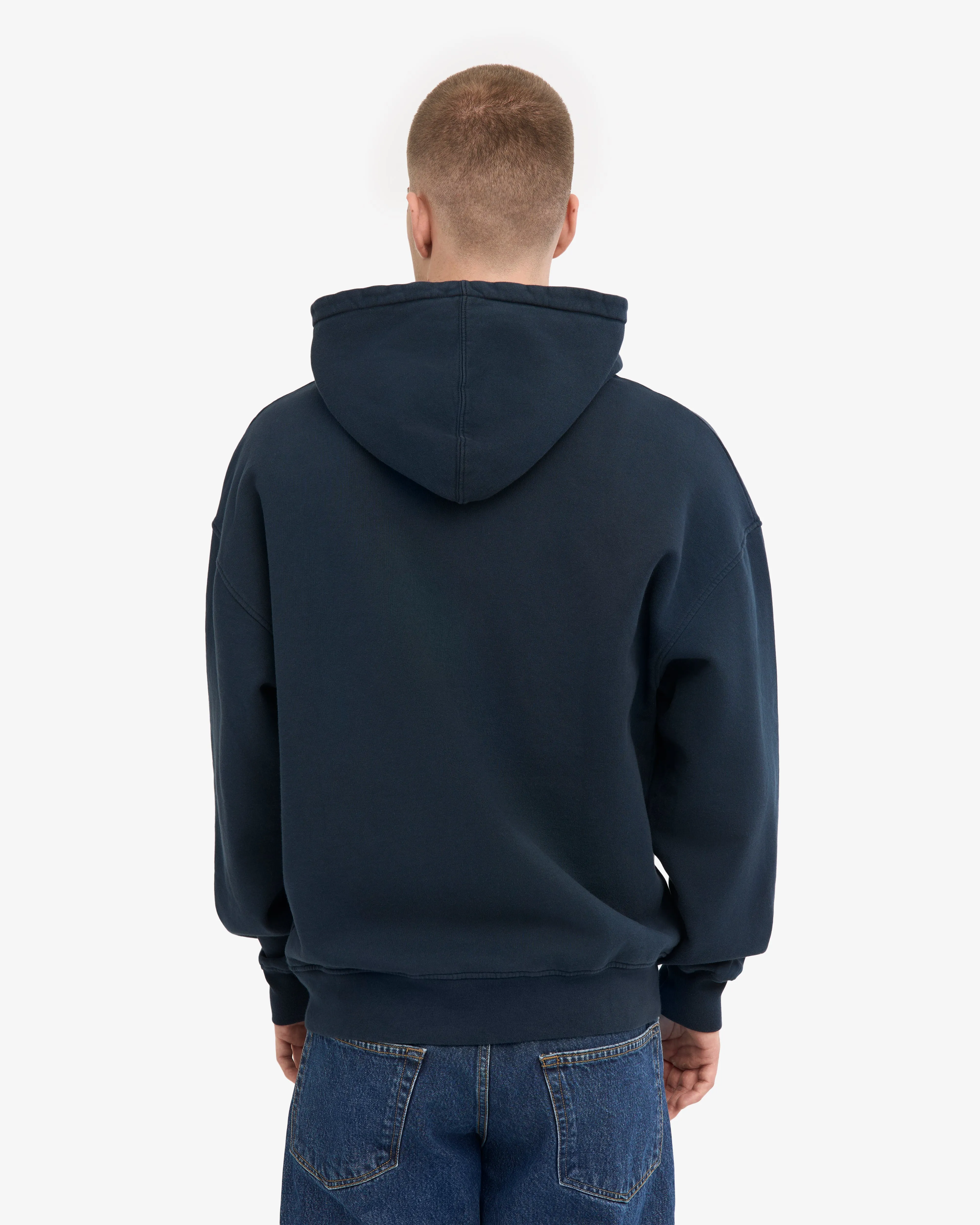 Organic Oversized Zip Hood - Navy Blue sold by Colorful Standard product image thumbnail 4