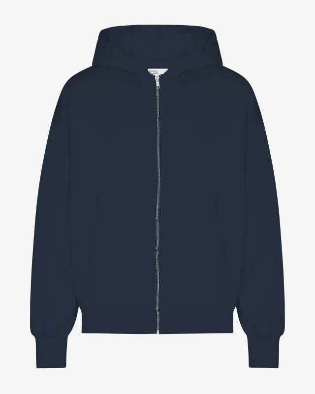 Organic Oversized Zip Hood - Navy Blue sold by Colorful Standard