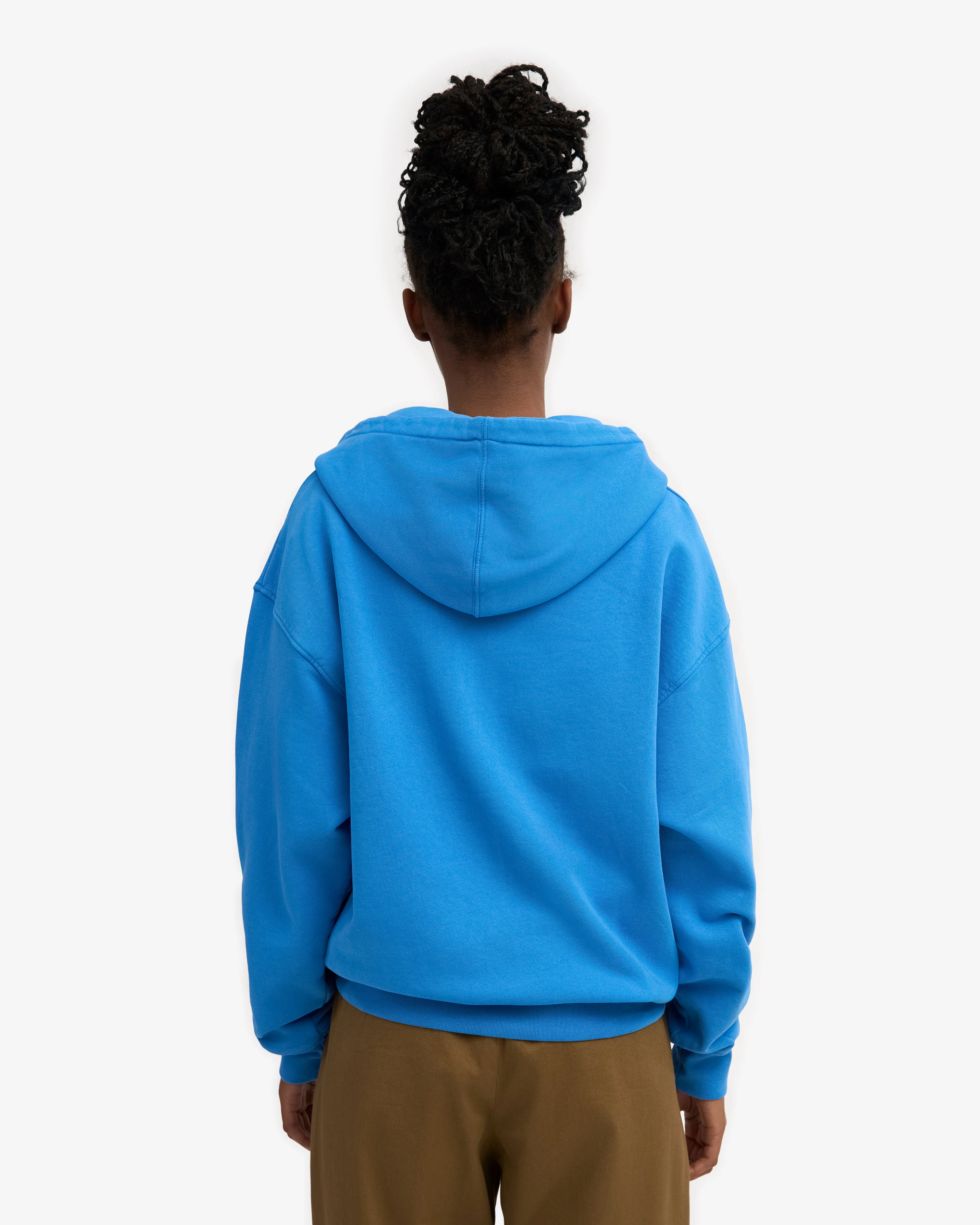 Organic Oversized Zip Hood - Pacific Blue sold by Colorful Standard product image thumbnail 4