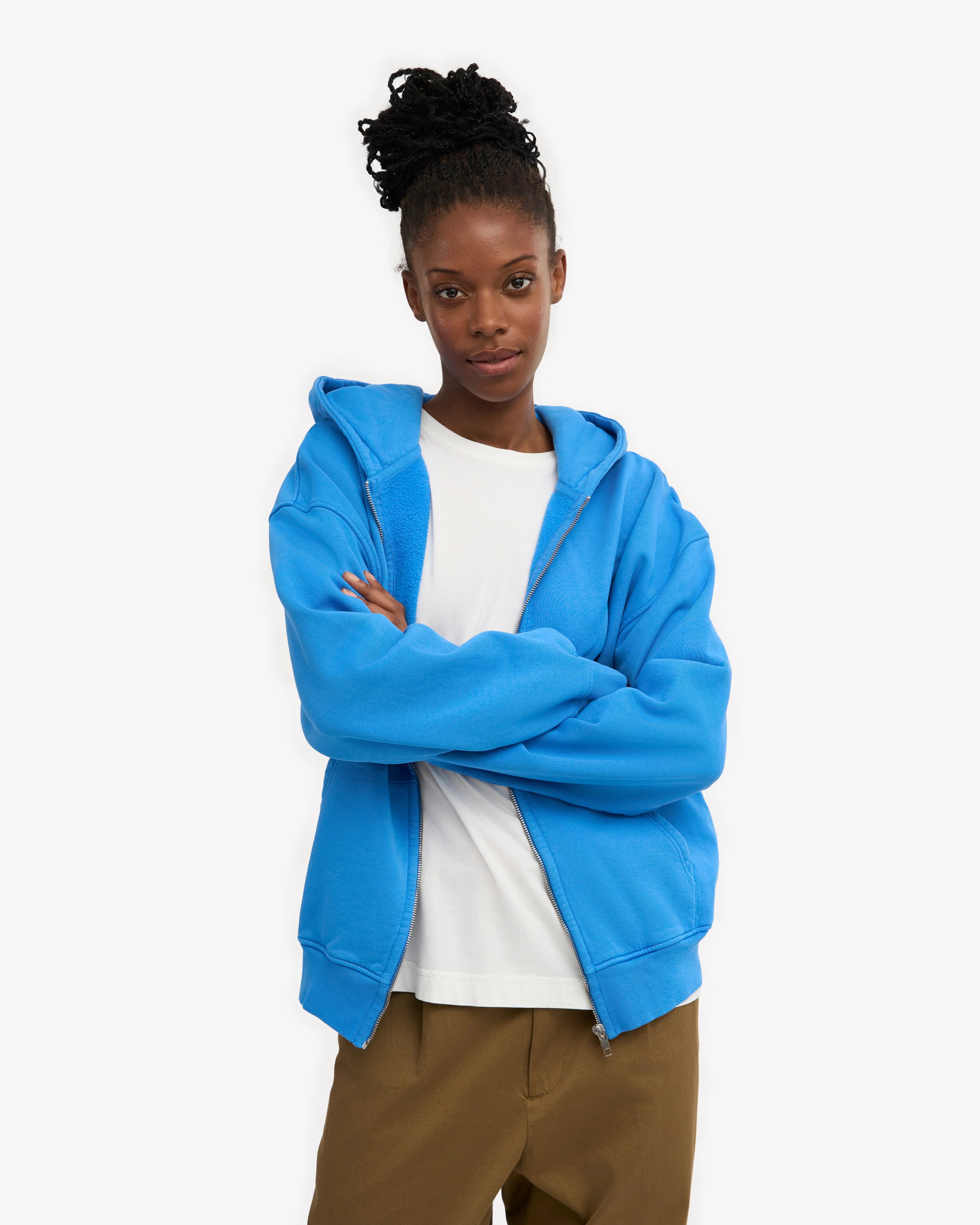 Organic Oversized Zip Hood - Pacific Blue sold by Colorful Standard product image thumbnail 2